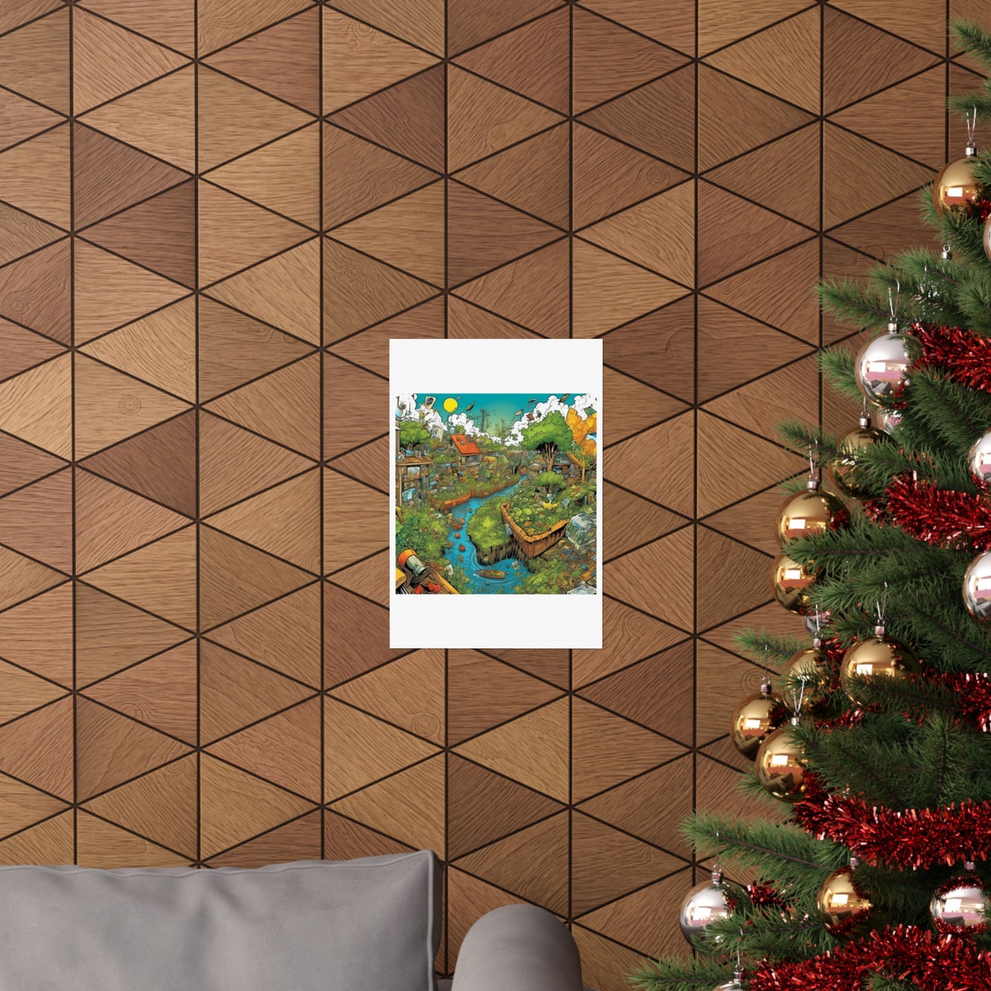 Whimsical Garden Stream Nature Gift Art Poster