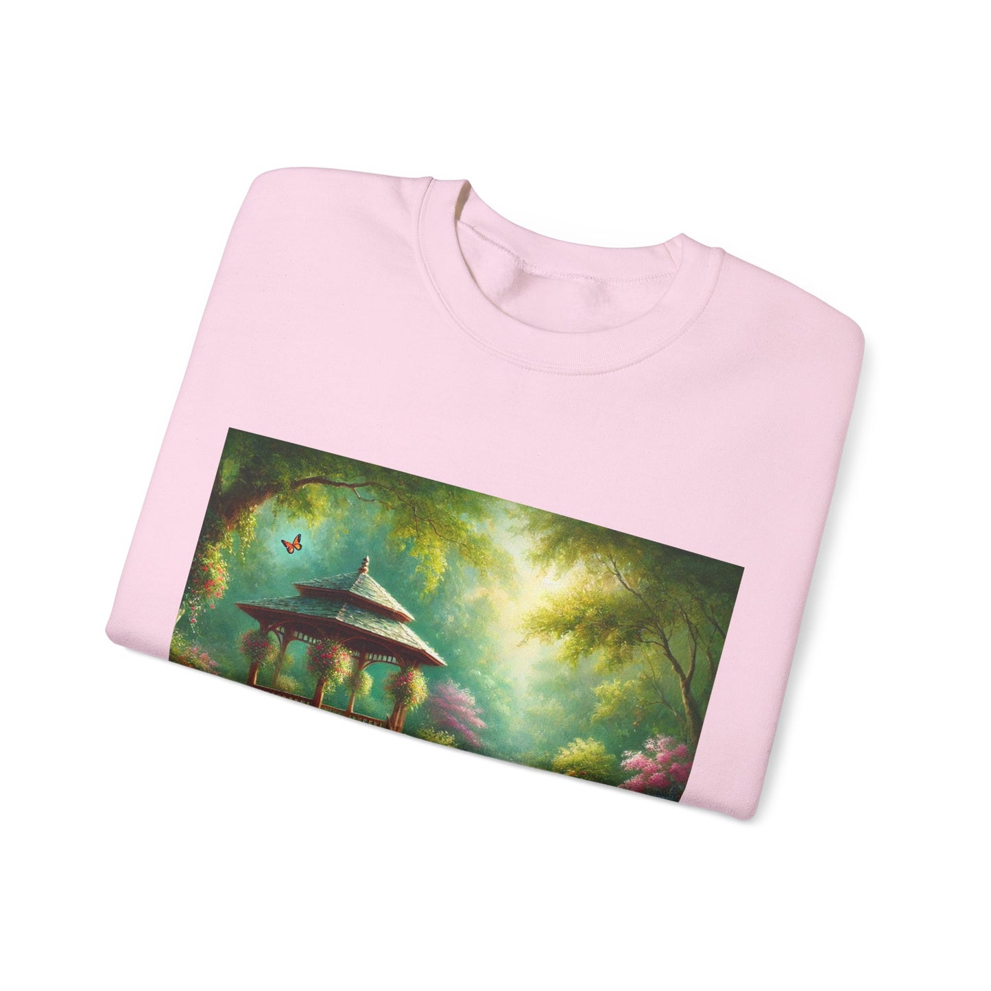 Spring Garden Gazebo Floral Landscape Sweatshirt