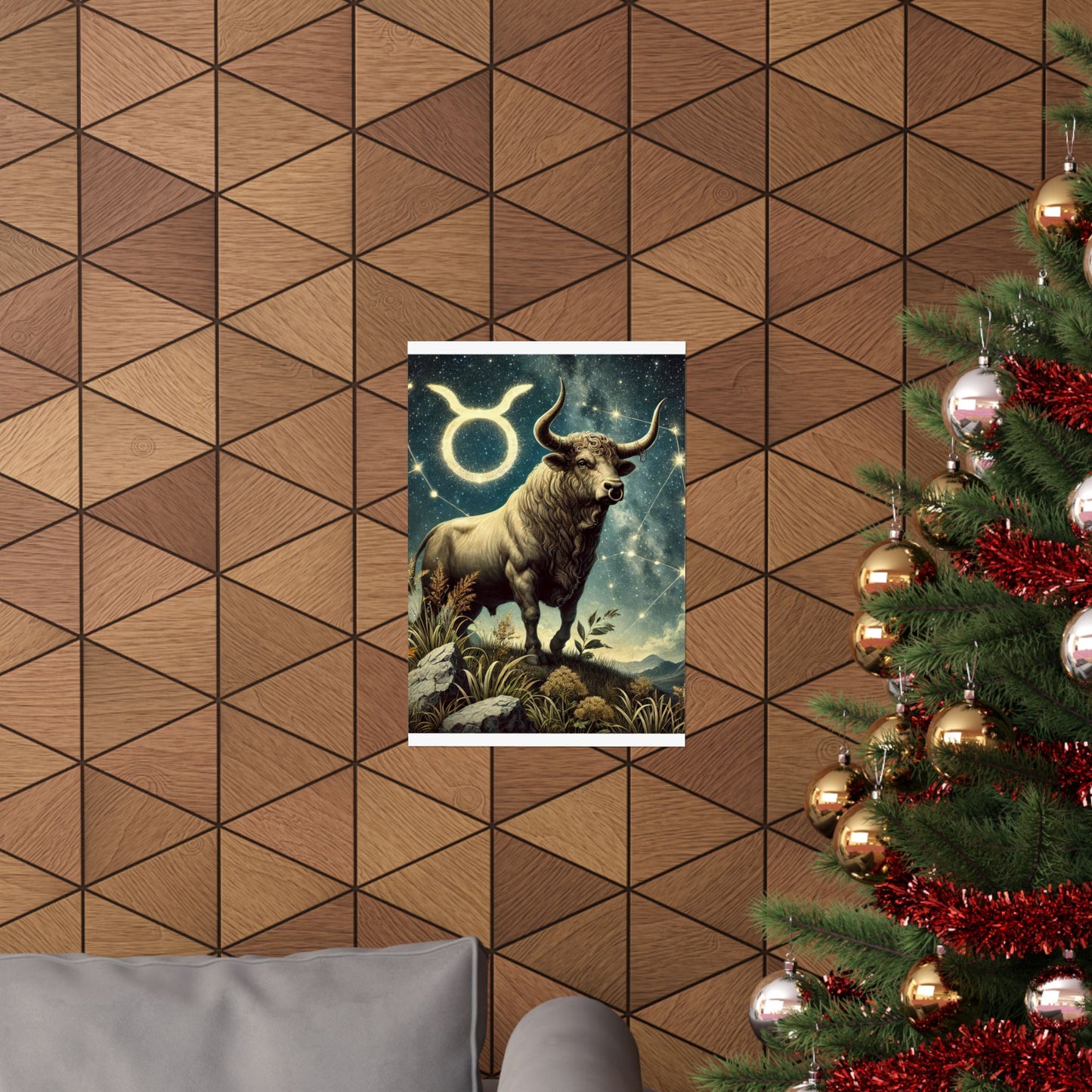 Taurus Bull Constellation Celestial Wall Art Poster
