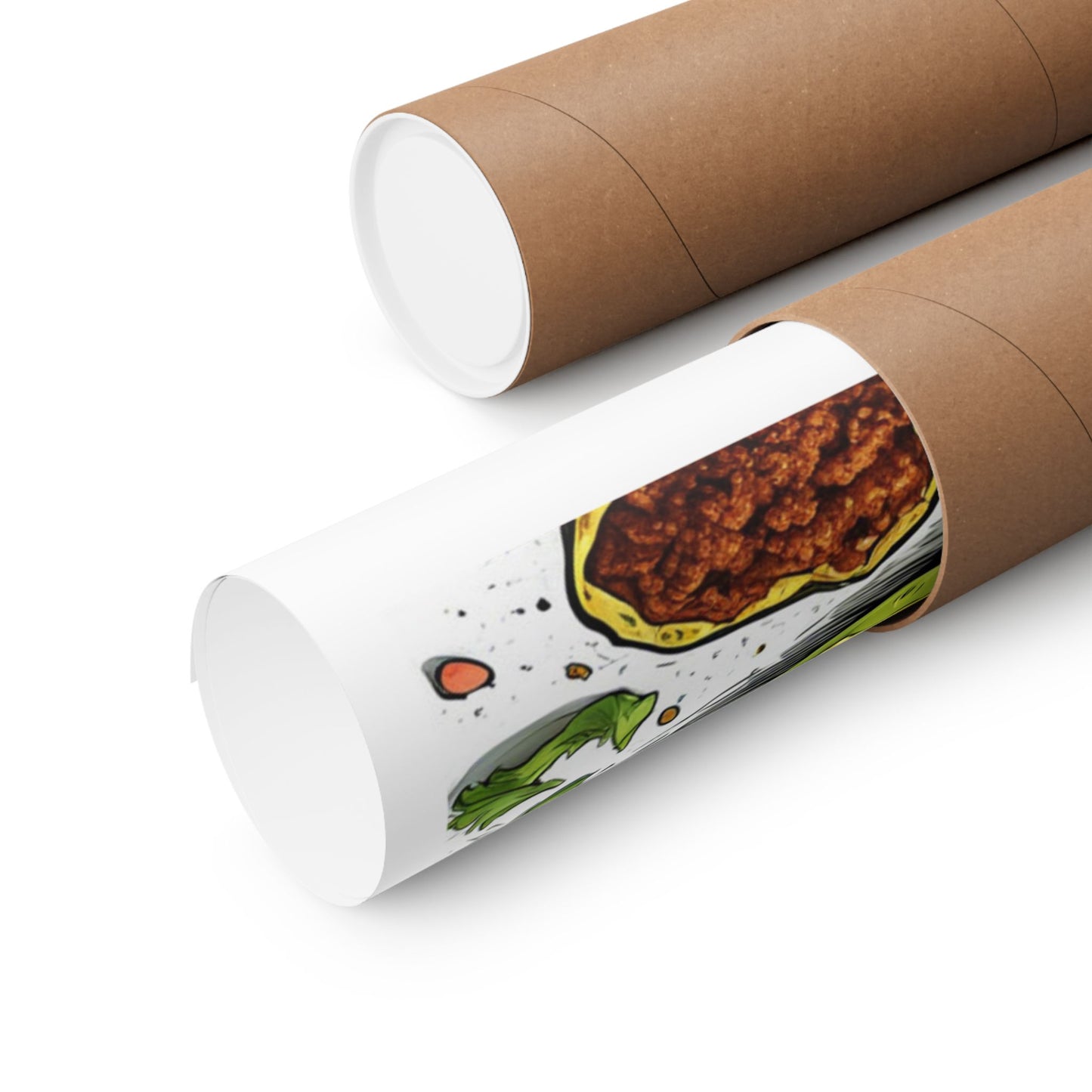 Bold Taco Illustration Foodie Gift Art Poster