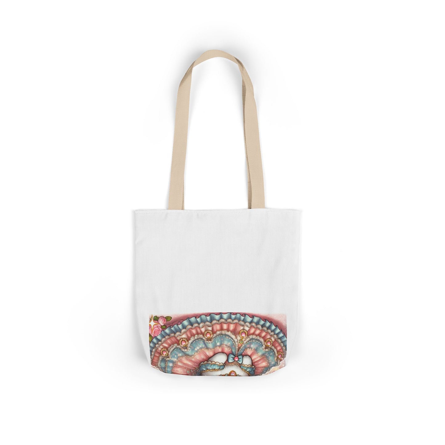 Pastel Princess Calico Cat Fantasy Canvas Tote Bag
