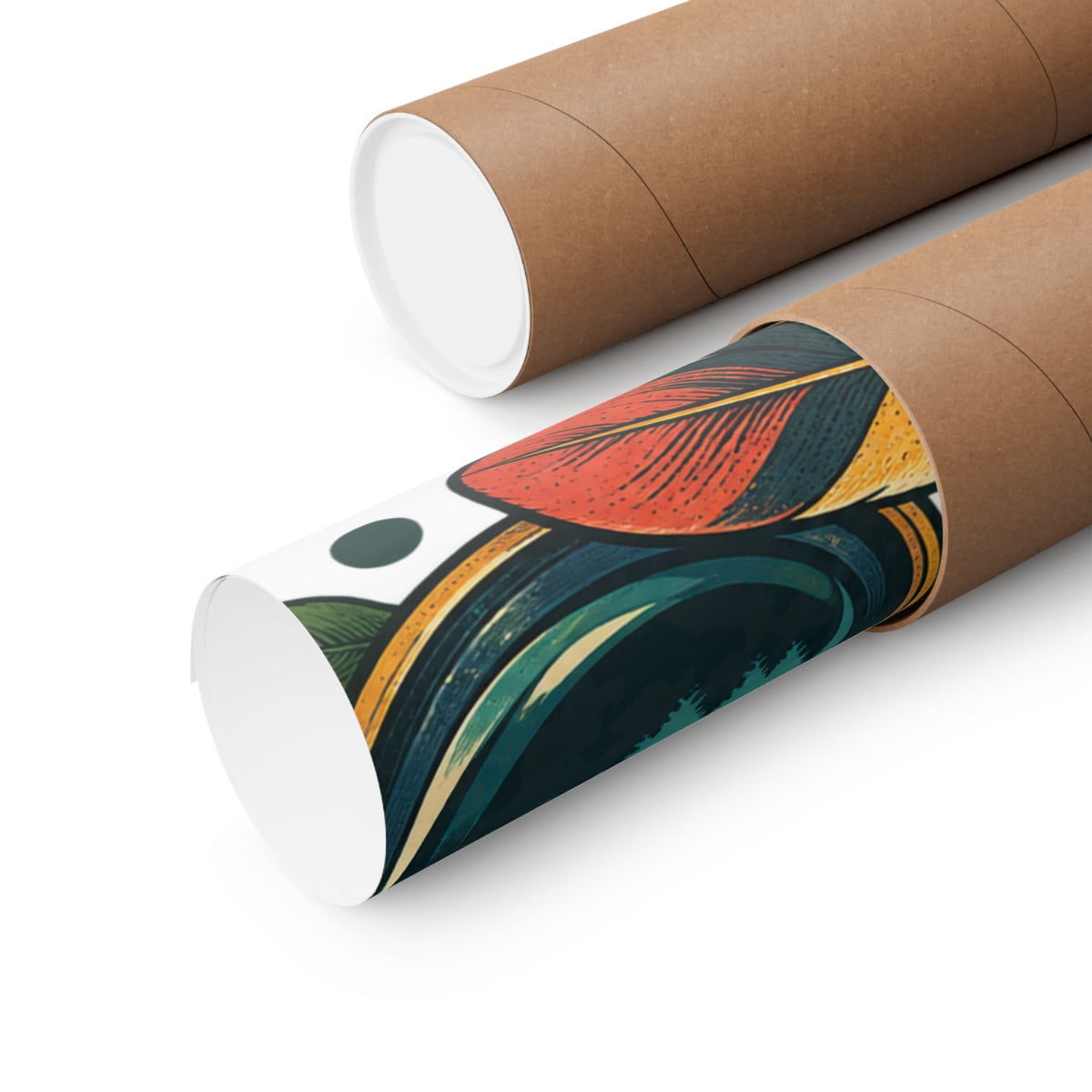 Retro Binoculars and Botanical Birdwatching Art Poster