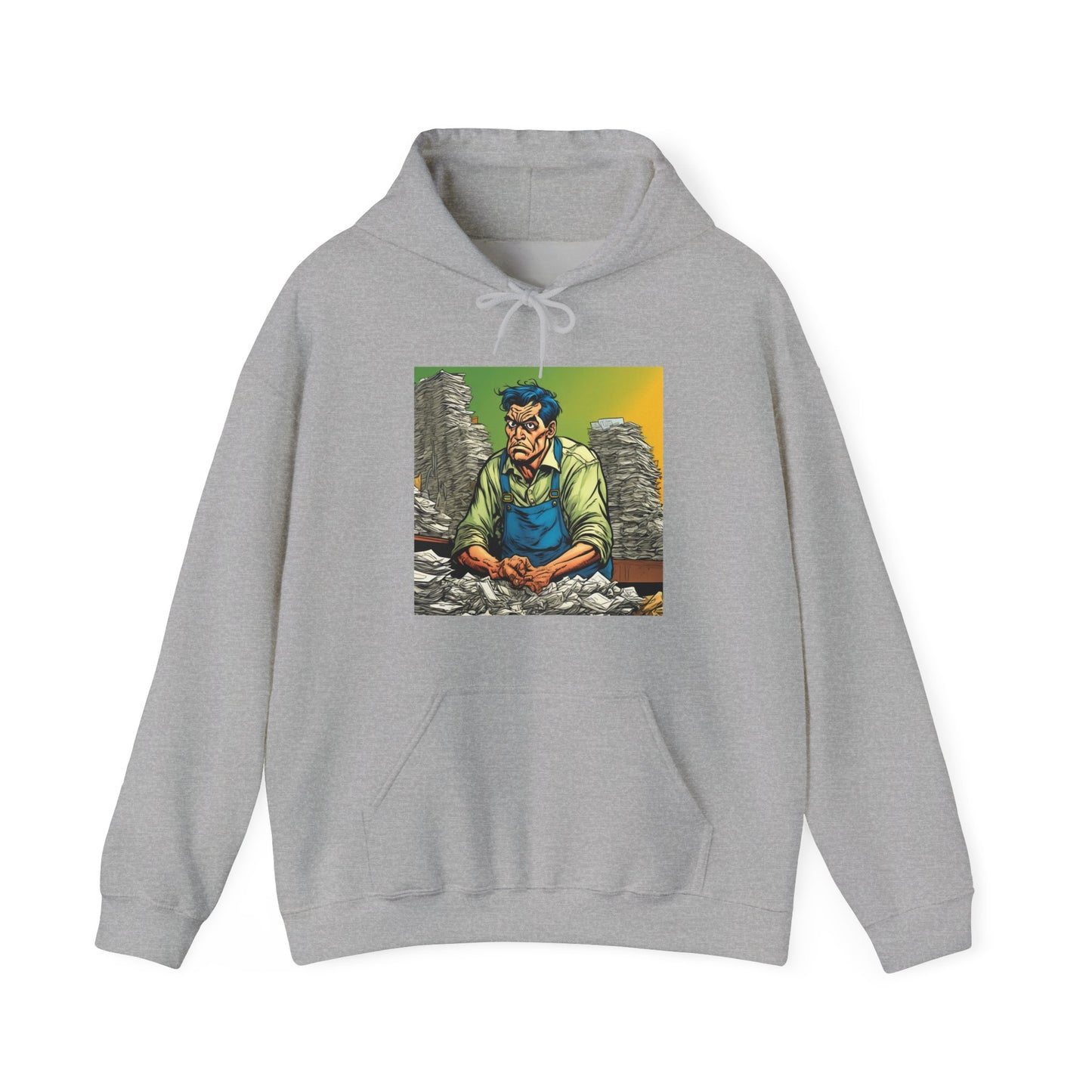 Paperwork Chaos Desk Worker Funny Office Art Hoodie