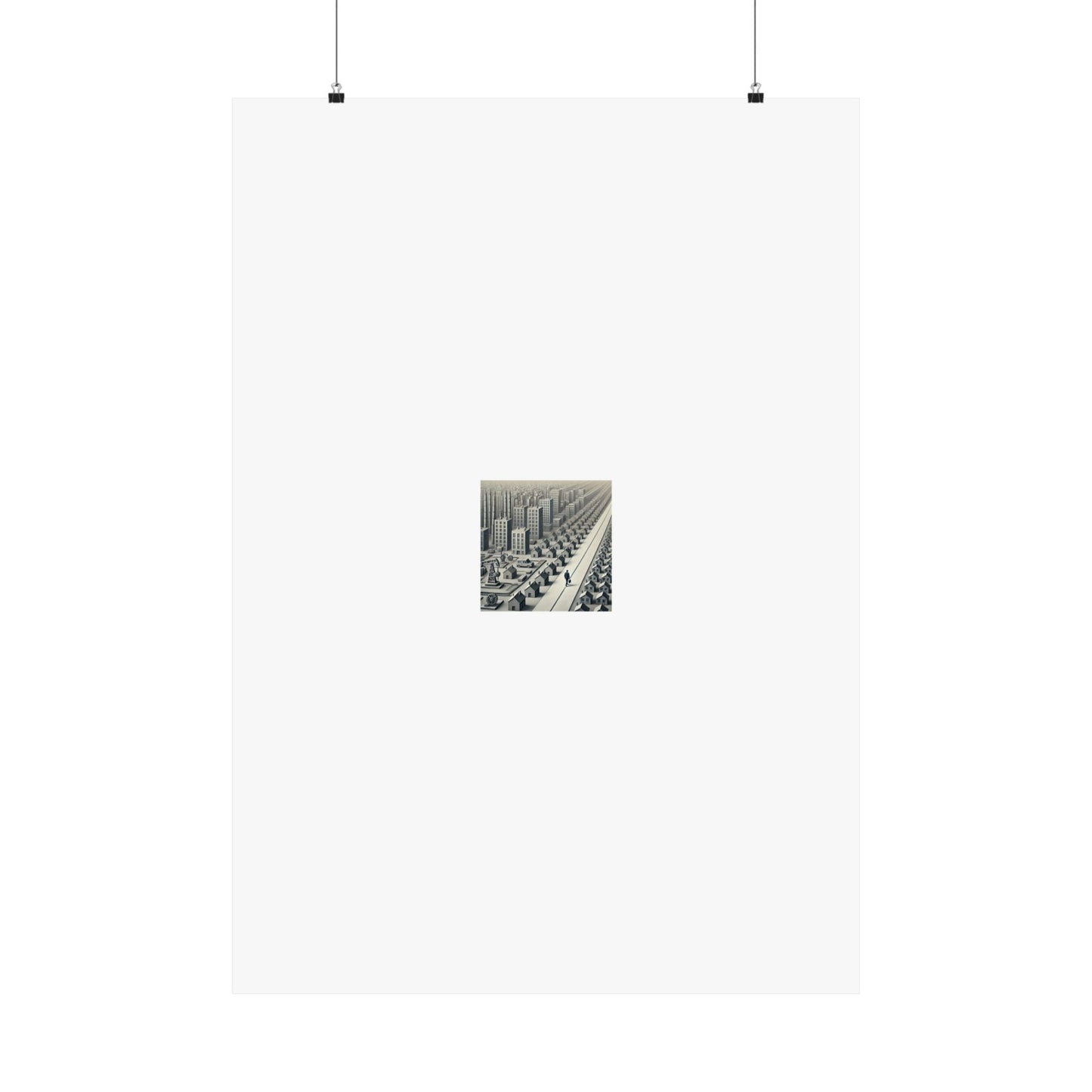 Monochrome Urban Factory Cityscape Poster Industrial Wall Art Gift