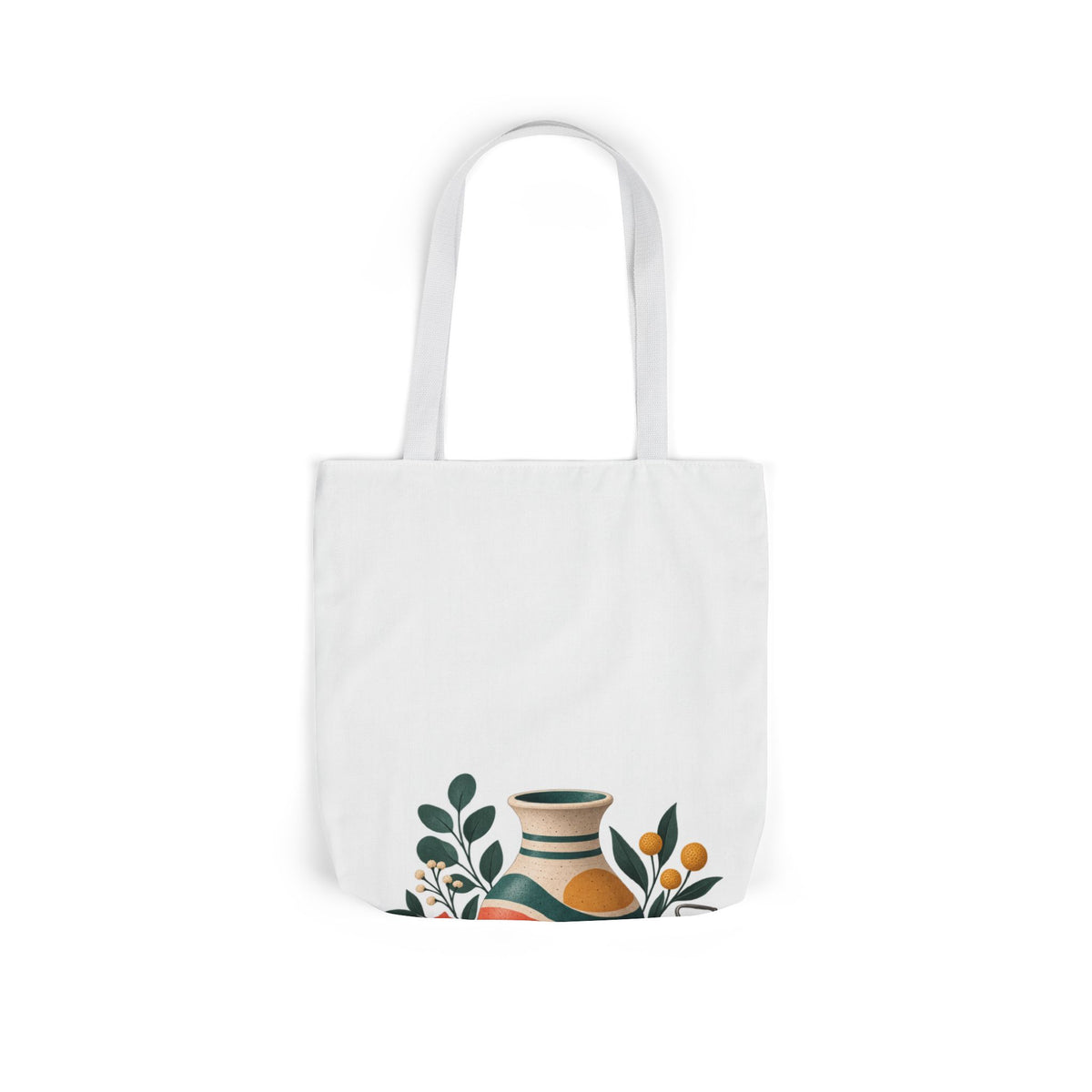 Midcentury Pottery Botanical Art Tote Bag