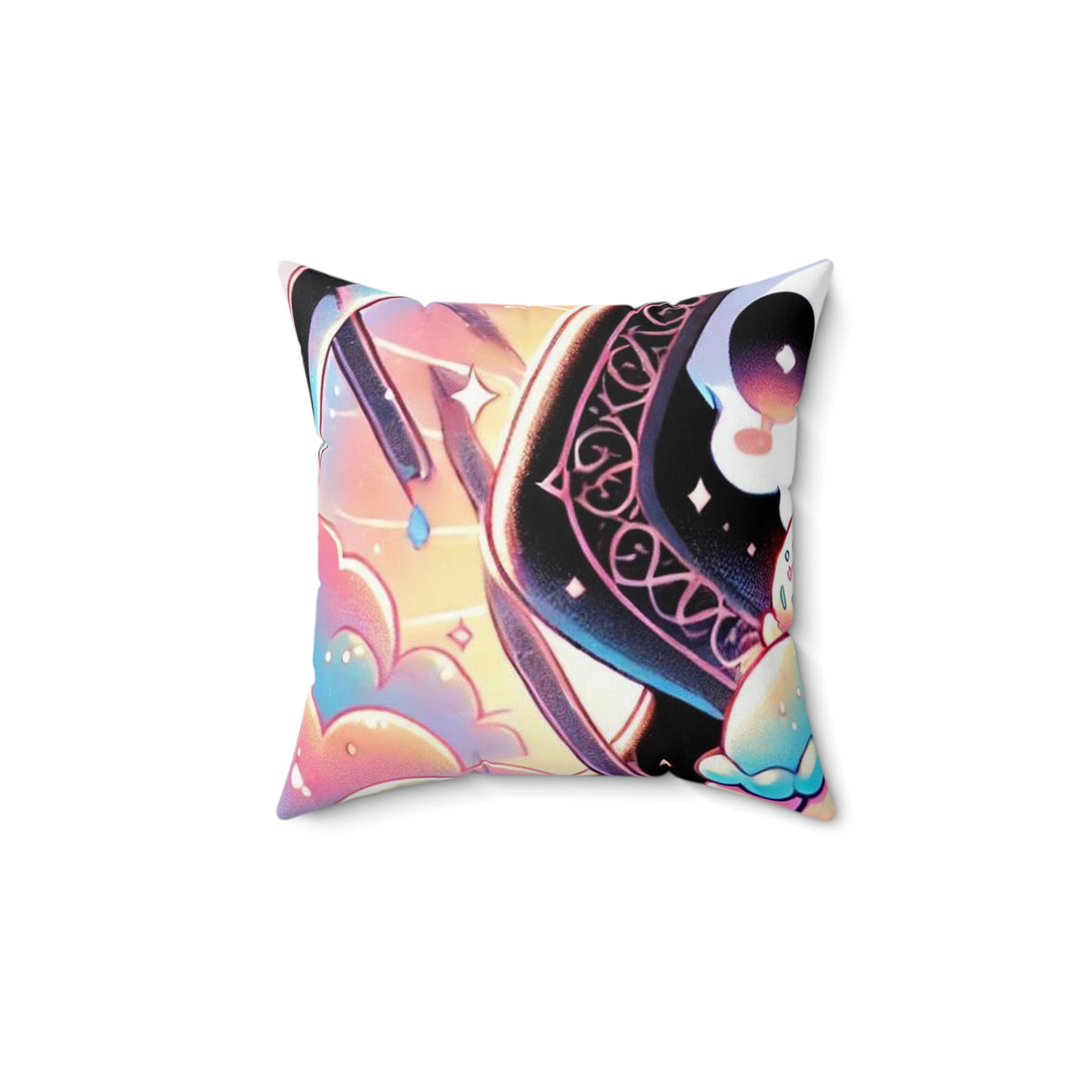 Pastel Grim Reaper Ice Cream Gothic Decorative Pillow