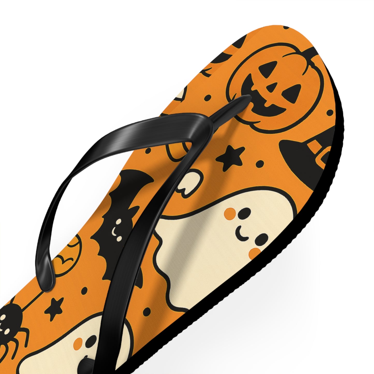 Halloween Themed Flip Flops, Fun Summer Vacation Sandals, Spooky Beachwear, Perfect for Costume Party, Trick or Treat