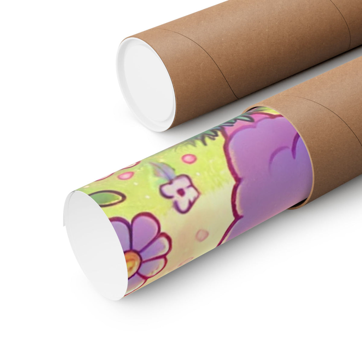 Pastel Floral Alpaca Garden Kawaii Wall Art Poster