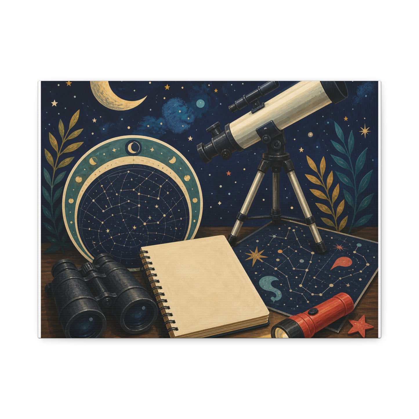 Classic Stargazing Astronomy Hobby Canvas Art
