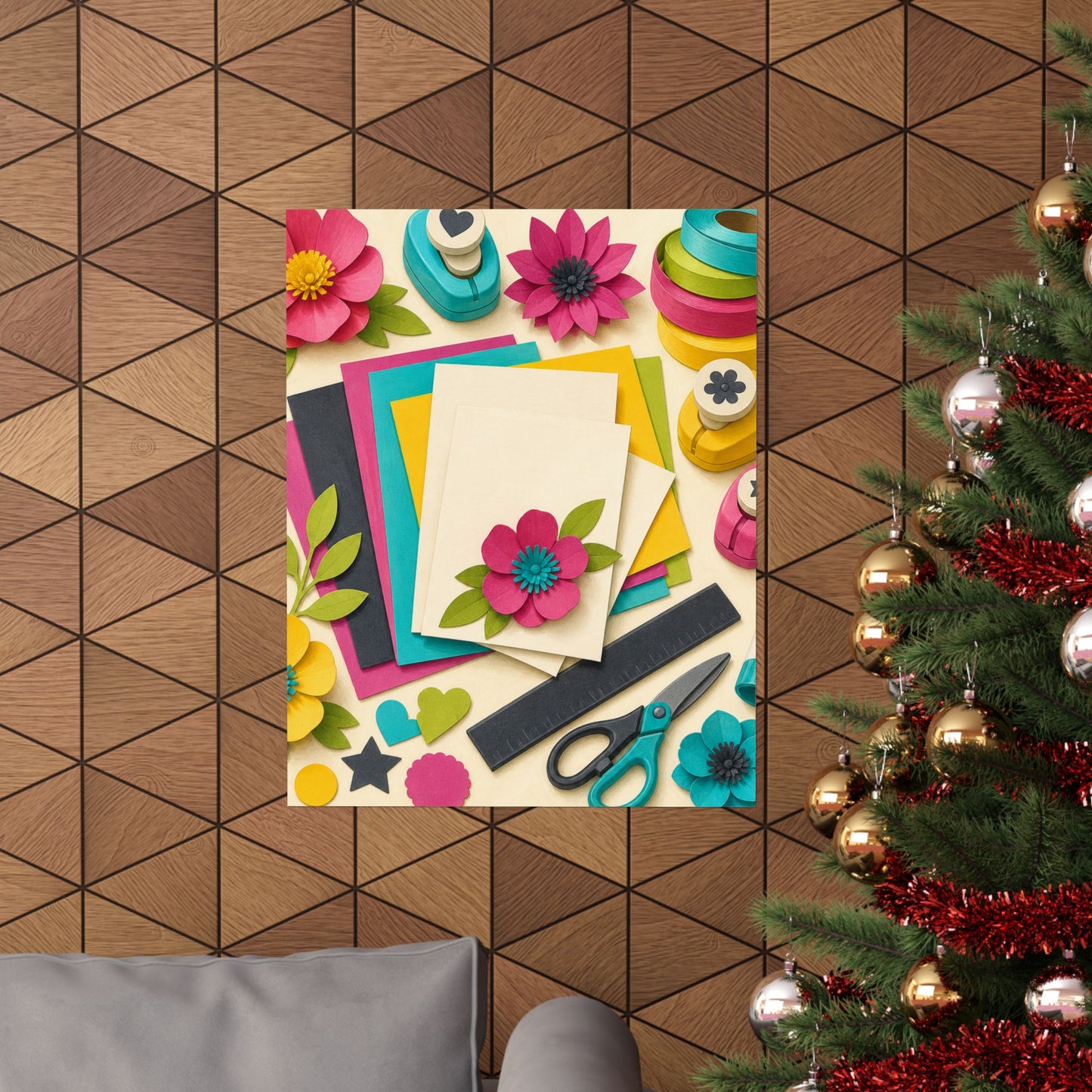 Bright Paper Crafting Hobby Poster