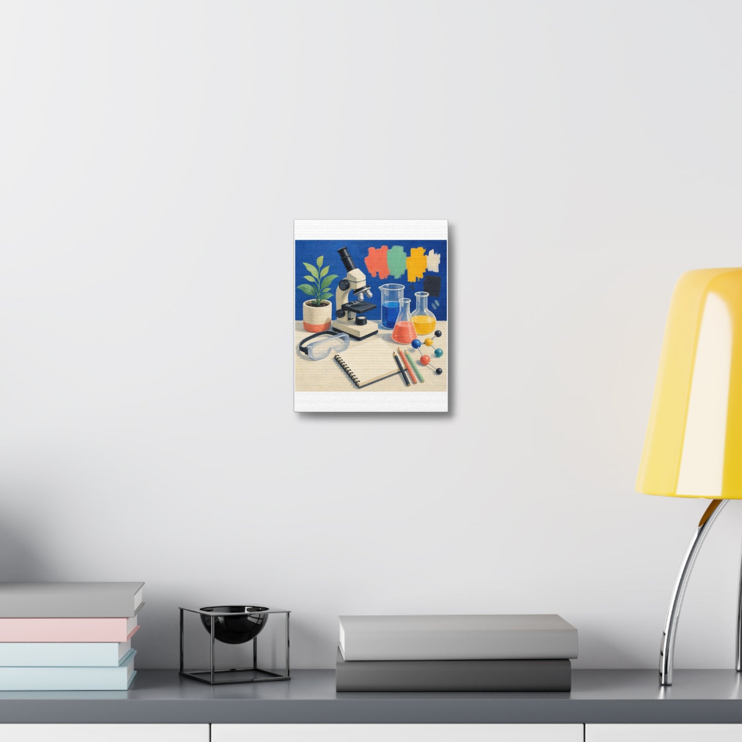 Colorful Science Lab Learning Art Canvas Art