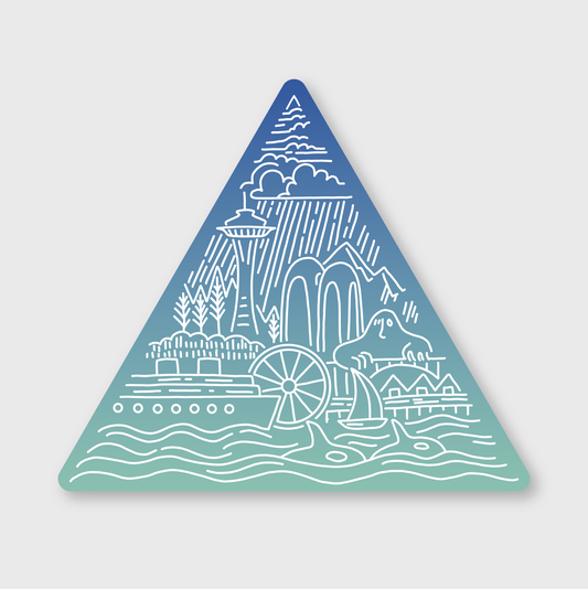 Seattle Geo Triangle Sticker