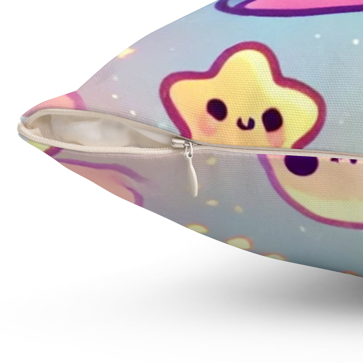Kawaii Moon Wand Pastel Fantasy Decorative Pillow