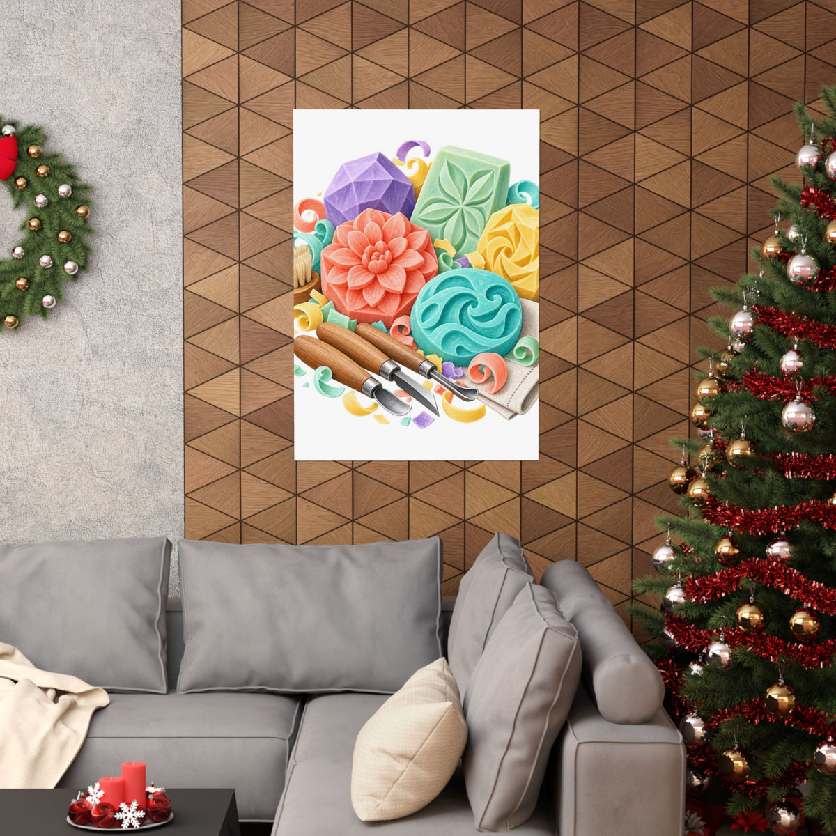 Colorful Soap Carving Workshop Poster