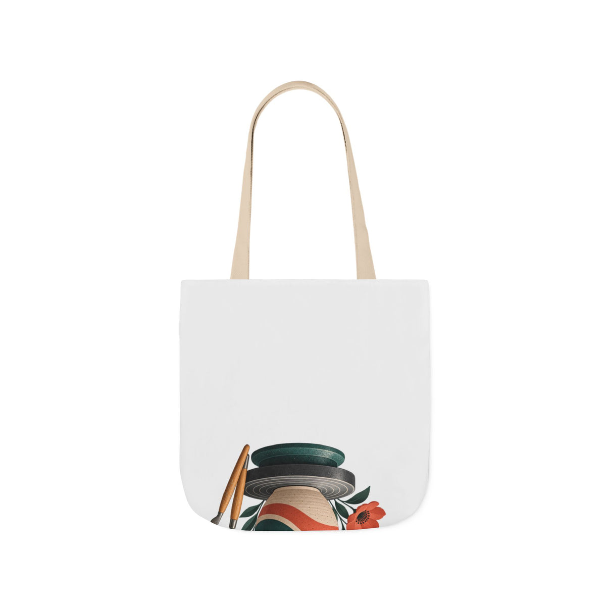Midcentury Pottery Botanical Art Tote Bag