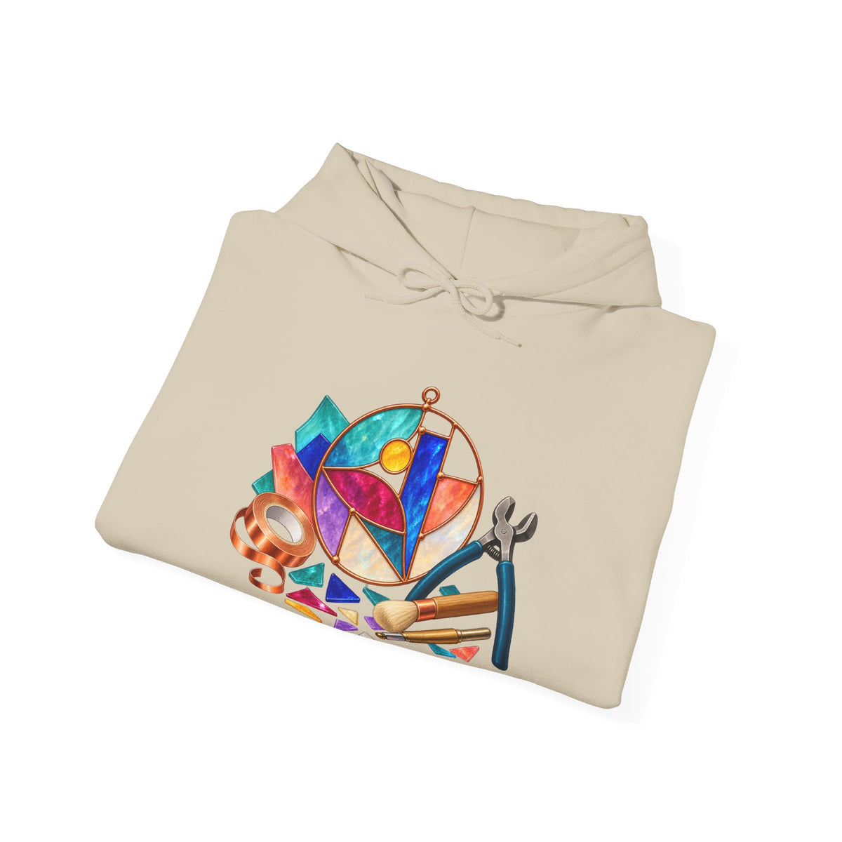 Abstract Stained Glass Suncatcher Workshop Hoodie