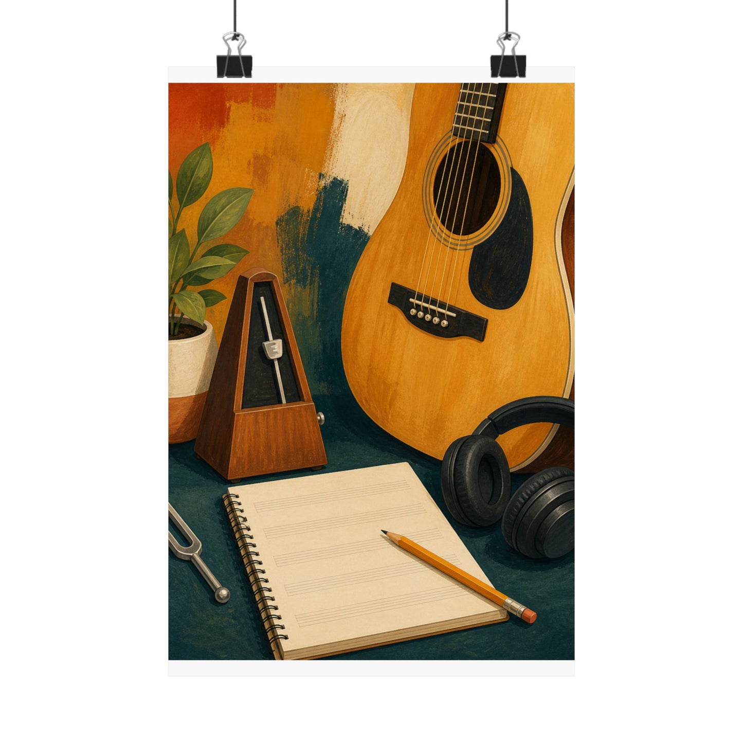 Warm Music Practice Hobby Poster
