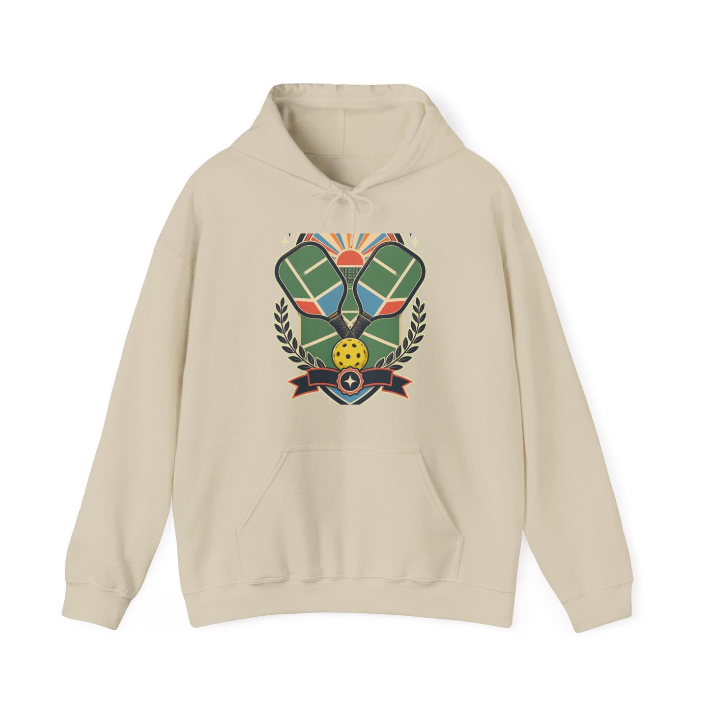 Retro Pickleball Court Club Sport Hoodie