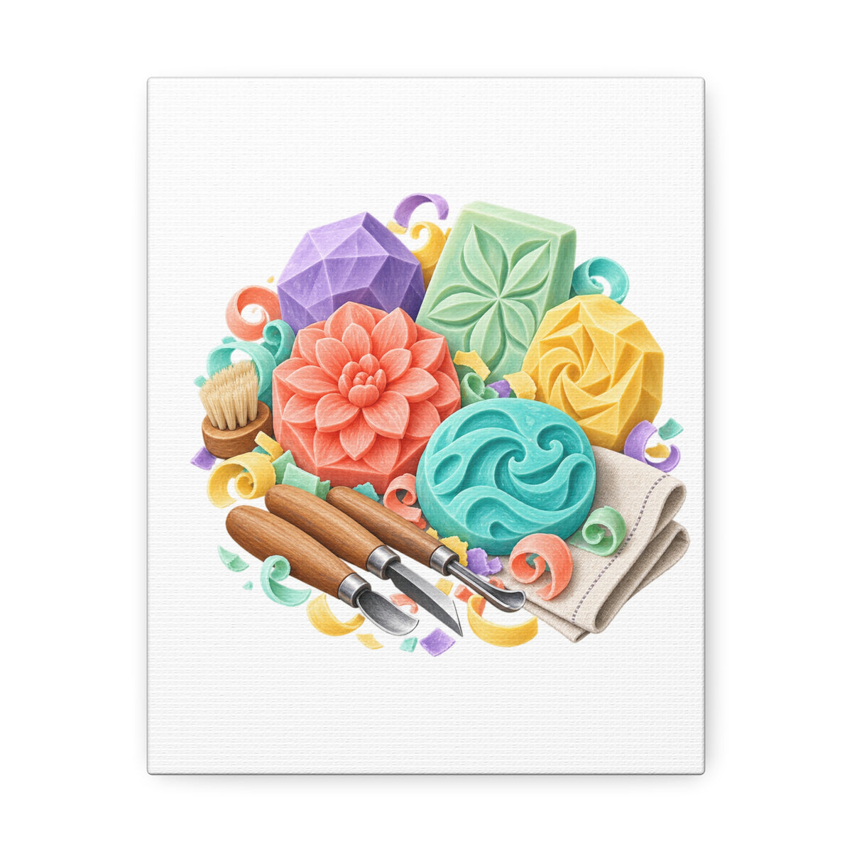 Colorful Soap Carving Workshop Canvas