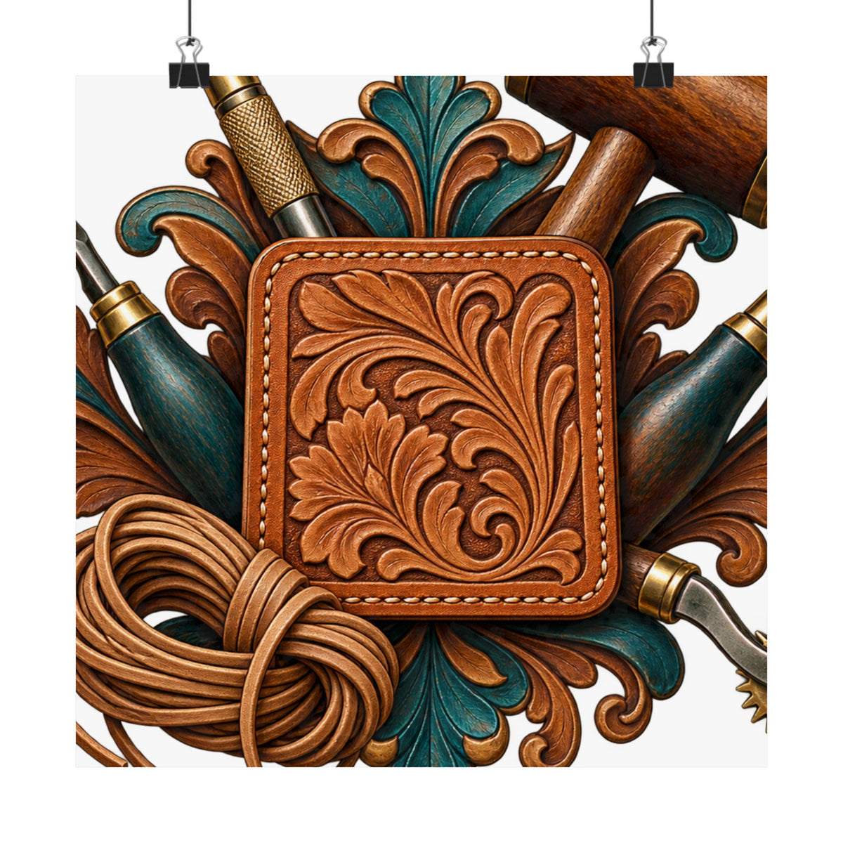 Traditional Leather Tooling Workshop Poster