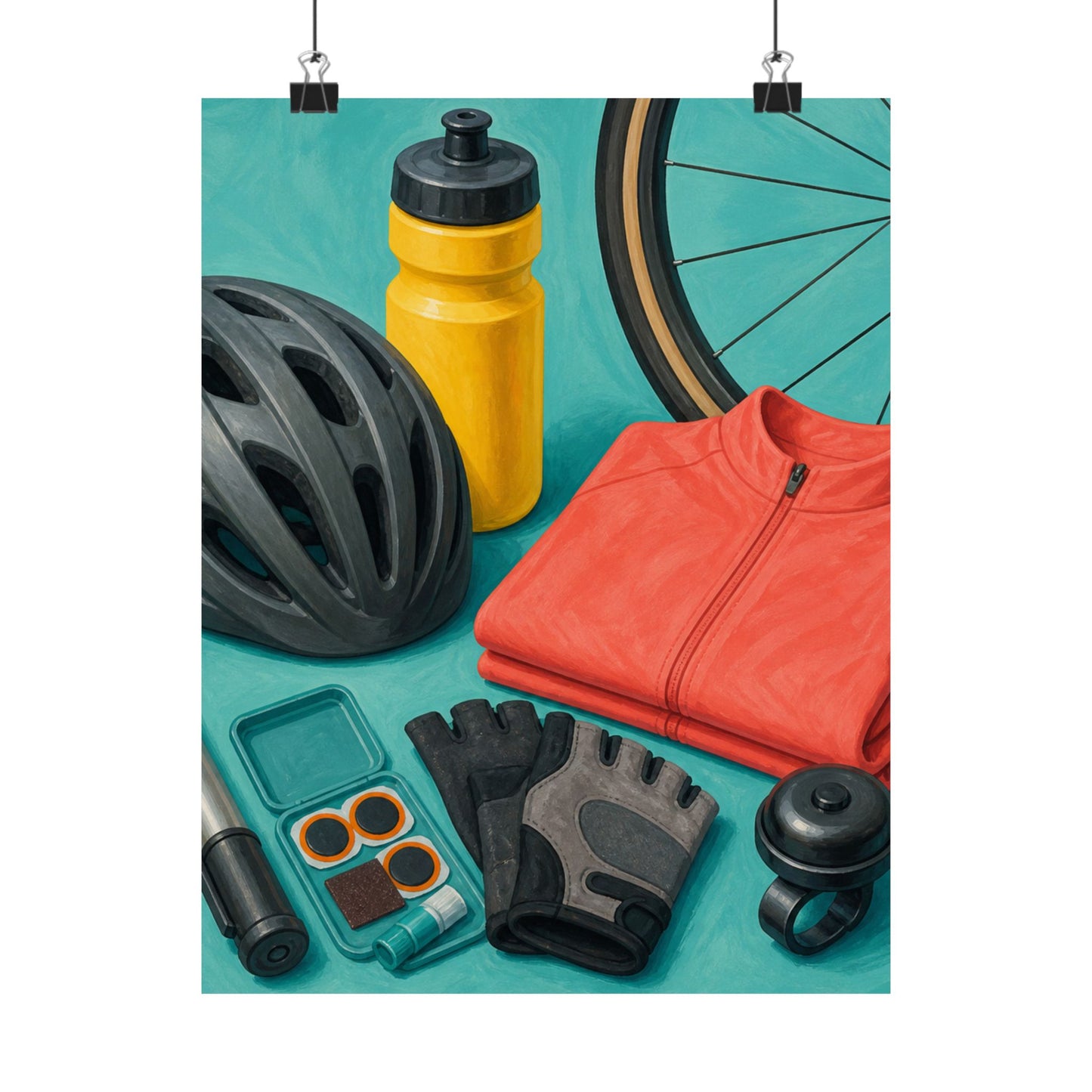 Colorful Cycling Gear Hobby Poster