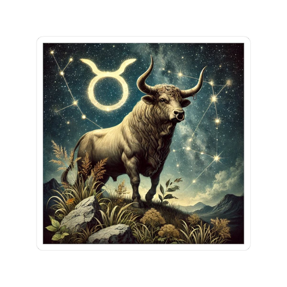 Taurus Bull Constellation Celestial Sticker