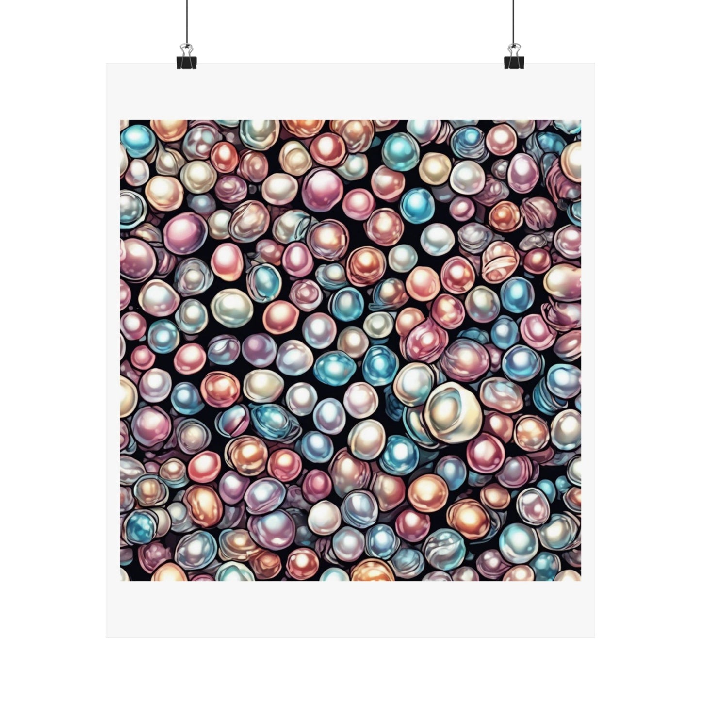 Pearl Bubble Pattern Abstract Gift Art Poster