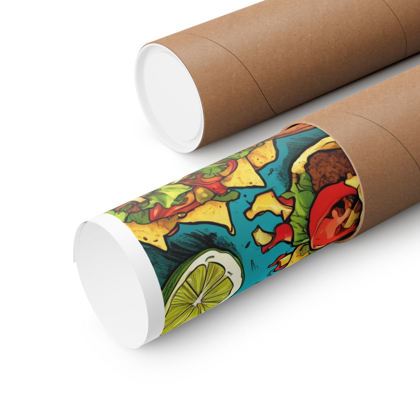Taco Party Pattern Foodie Gift Art Poster