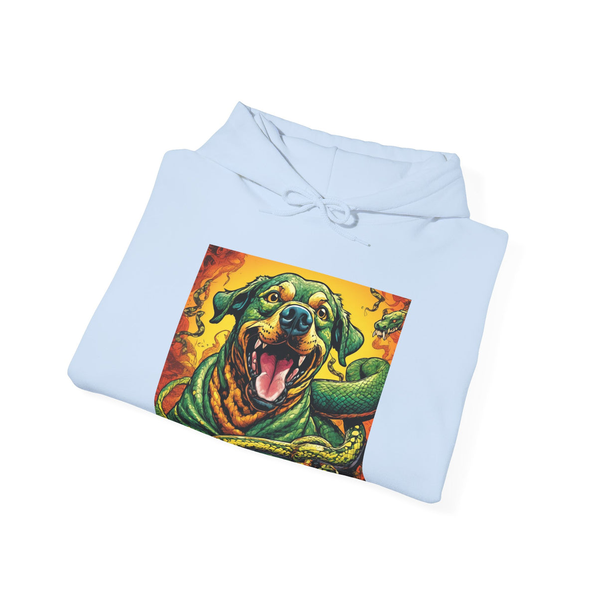 Surreal Serpent Hound Dark Fantasy Creature Art Hoodie