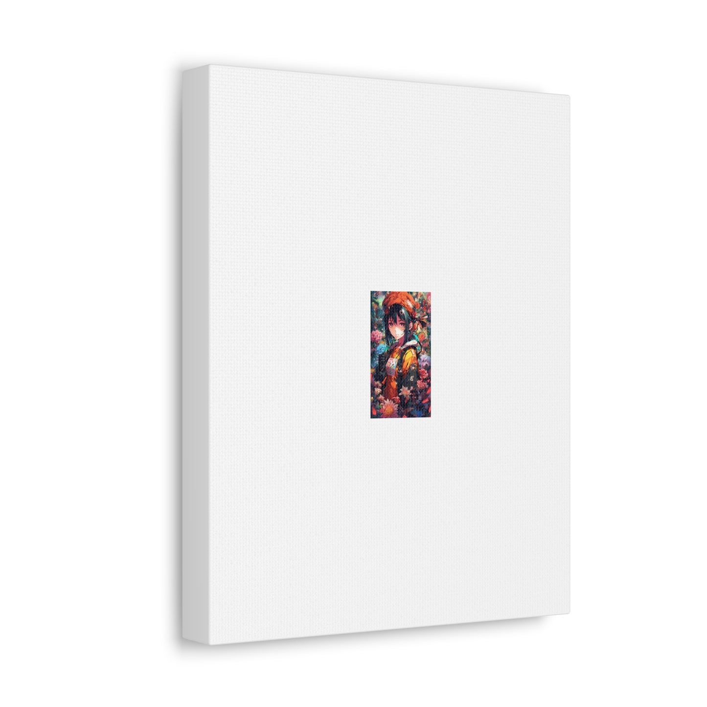 Anime Floral Forest Heroine Portrait Flower Canvas Wall Art
