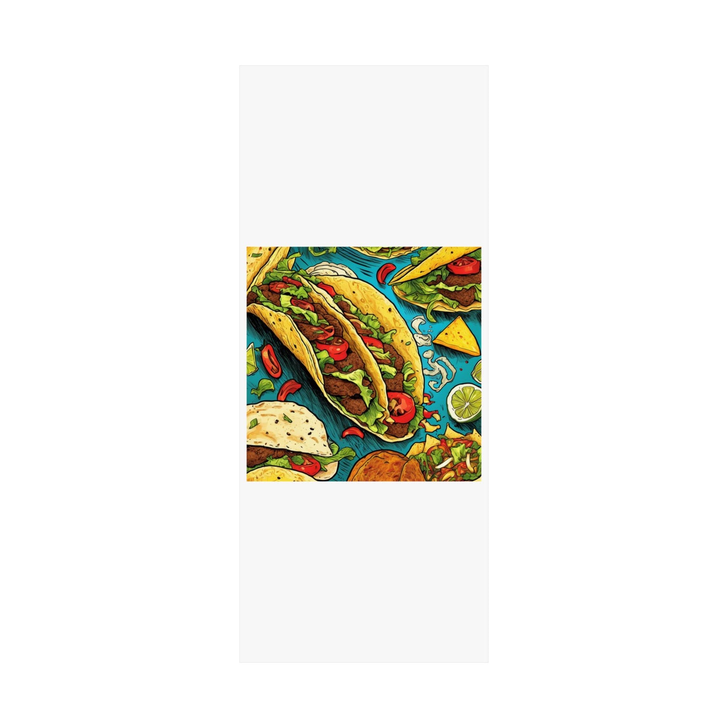 Taco Party Pattern Foodie Gift Art Poster