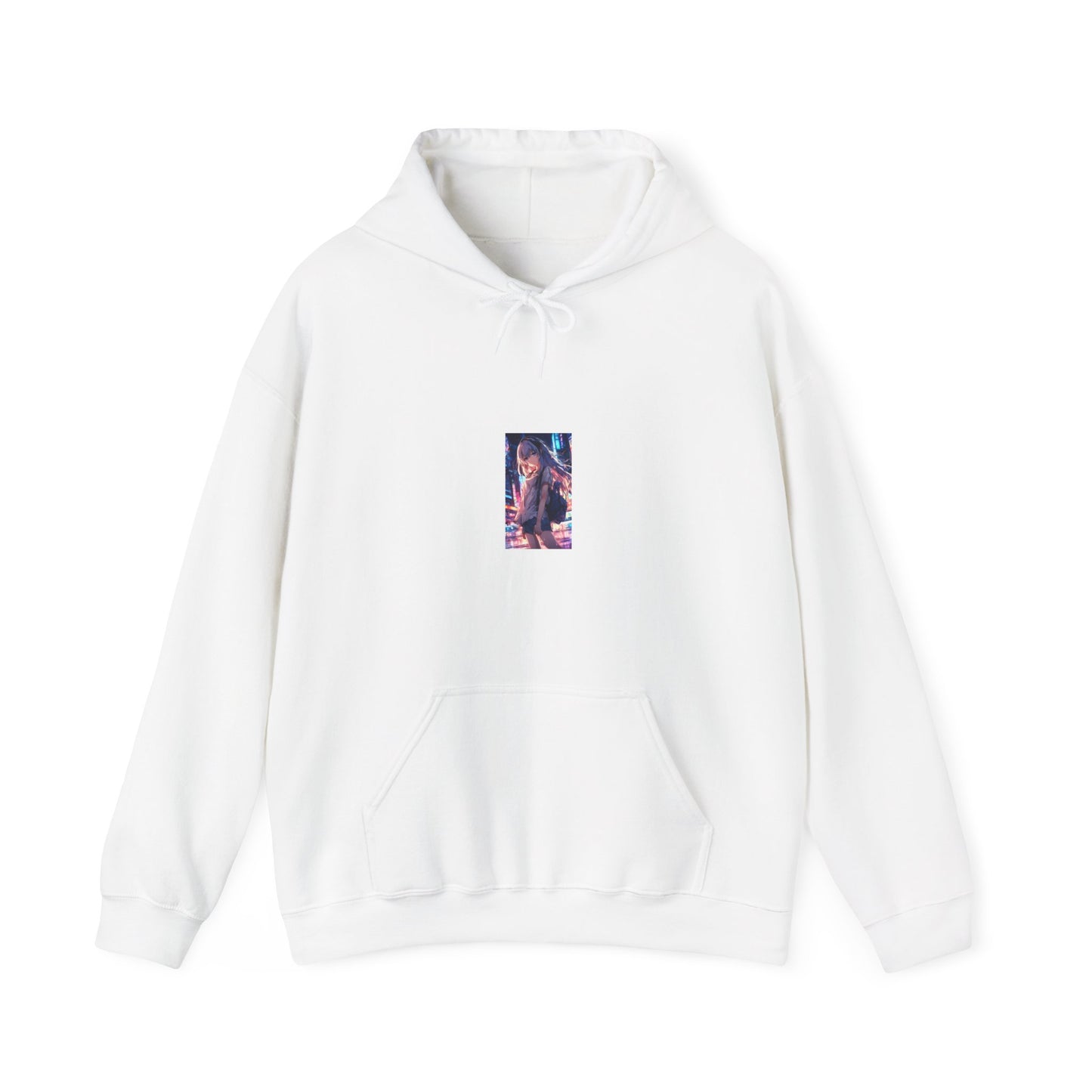 Anime City Night Heroine Portrait Cozy Hoodie