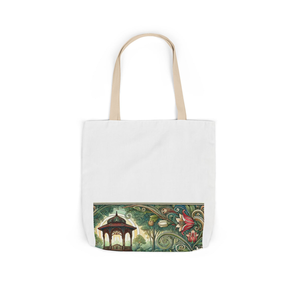 Botanical Gazebo Garden Art Nouveau Canvas Tote Bag