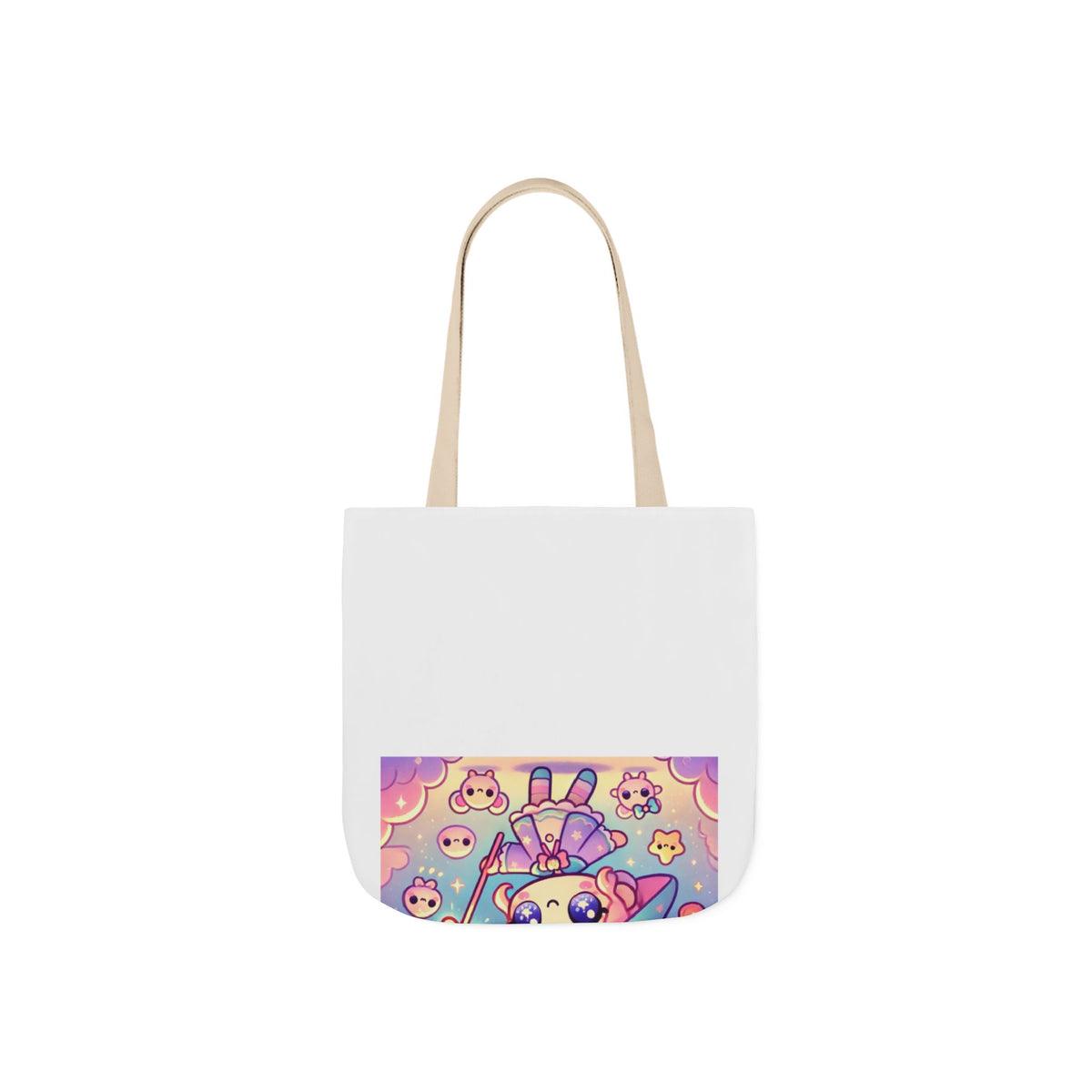 Kawaii Moon Wand Pastel Fantasy Art Canvas Tote Bag