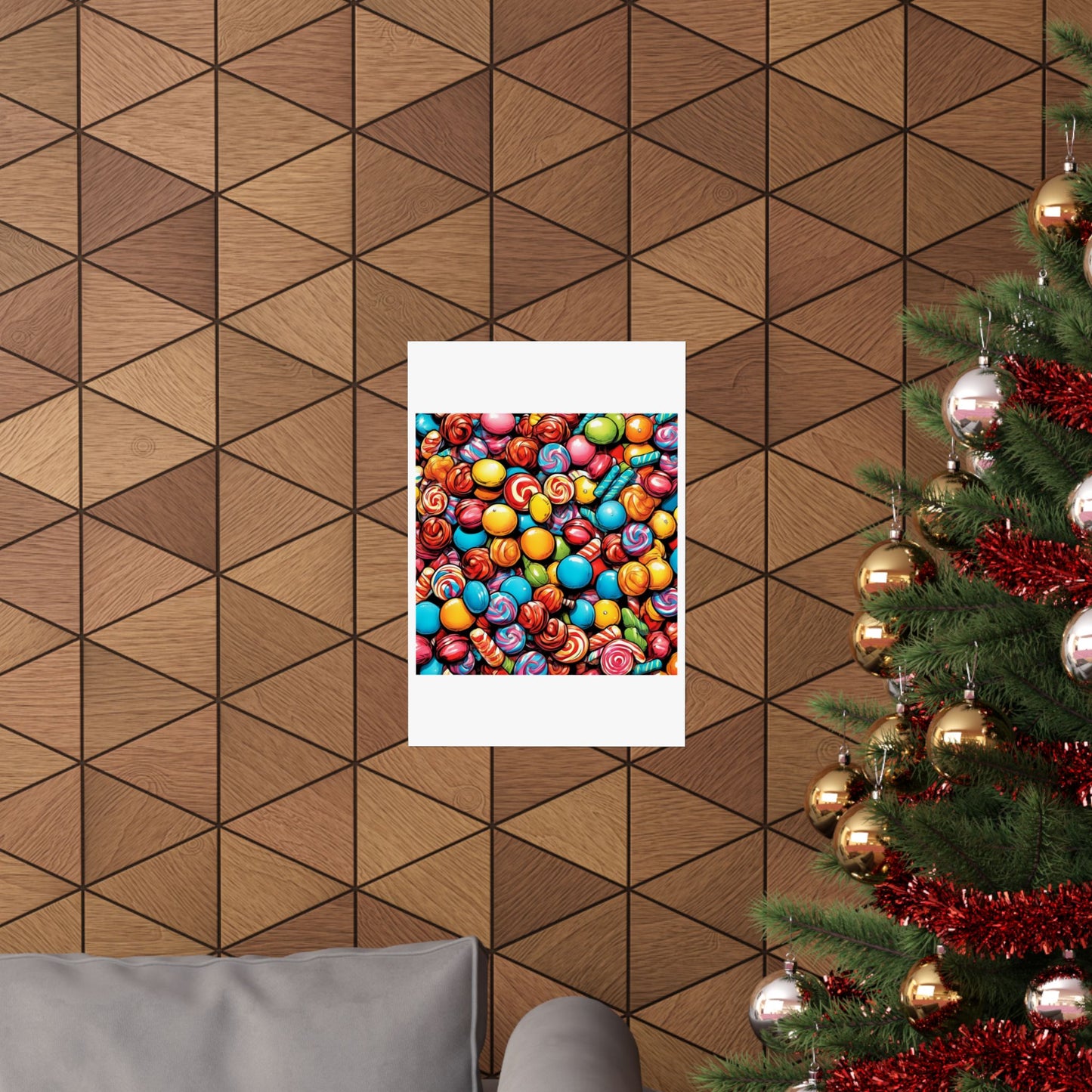 Colorful Candy Pattern Sweets Gift Art Poster