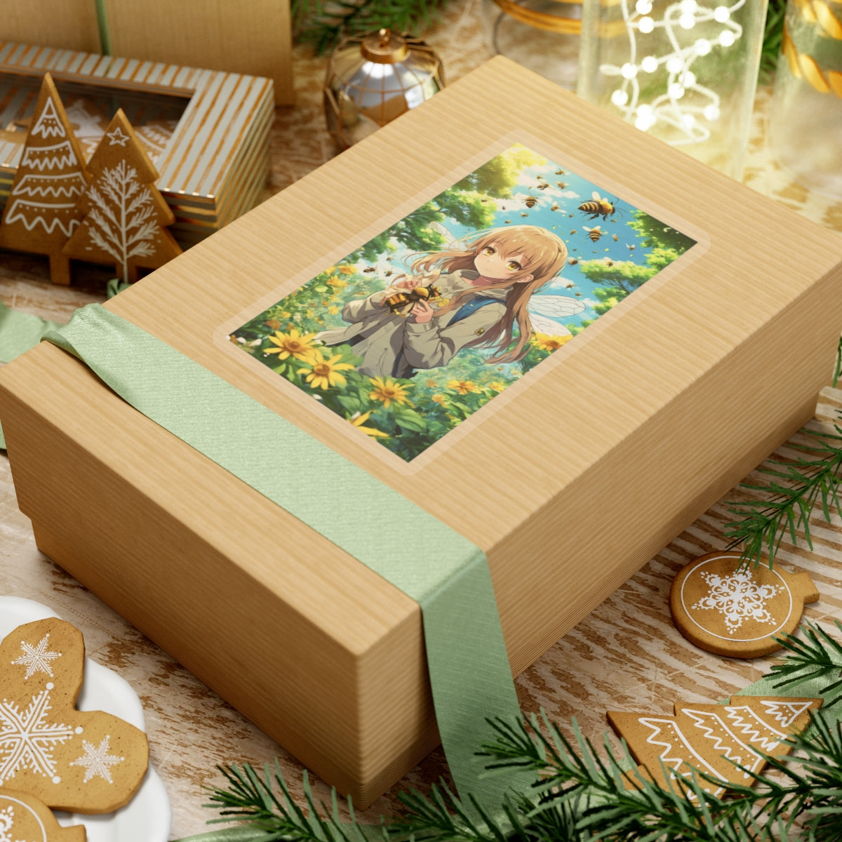 Bee Fairy Garden Anime Nature Art Sticker