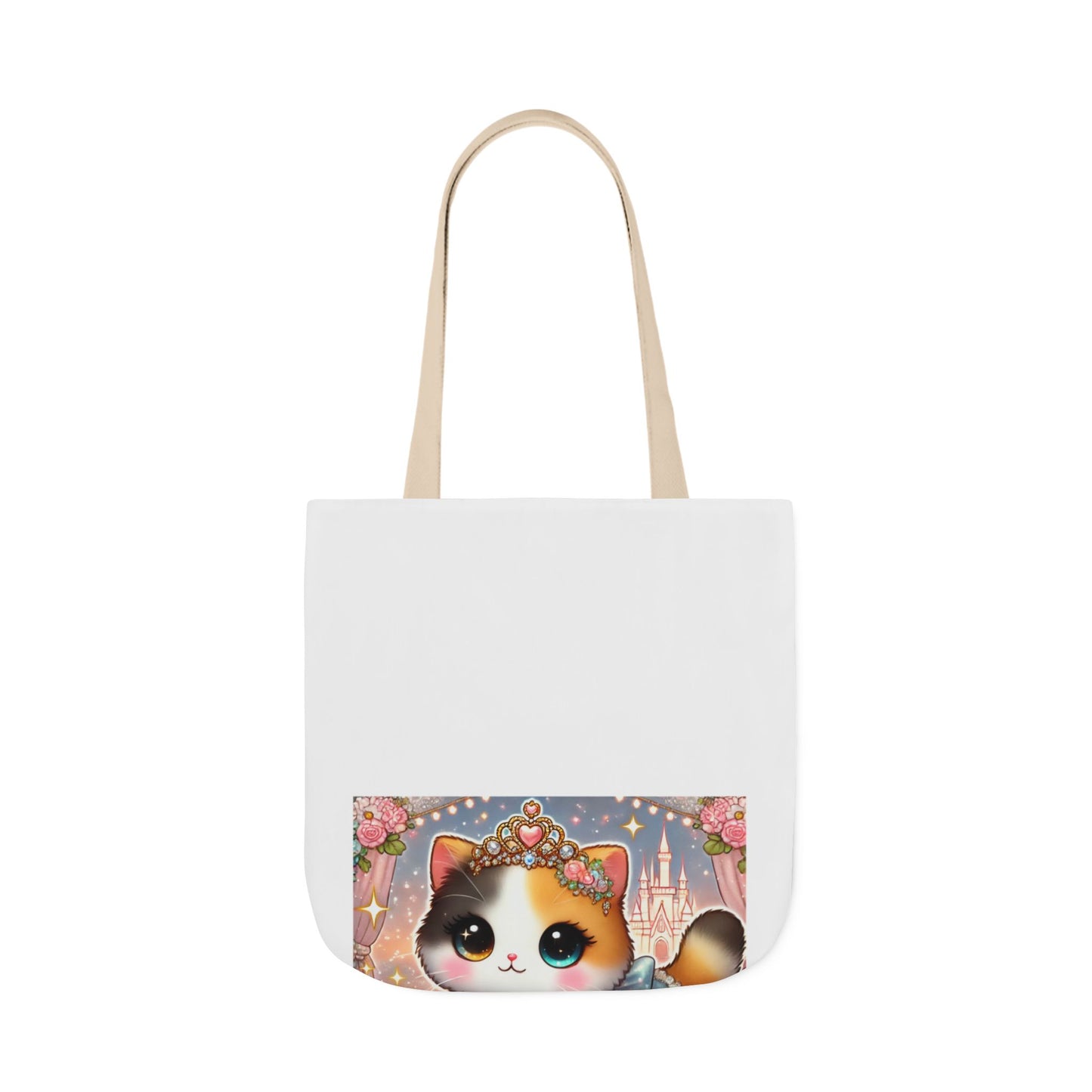 Pastel Princess Calico Cat Fantasy Canvas Tote Bag