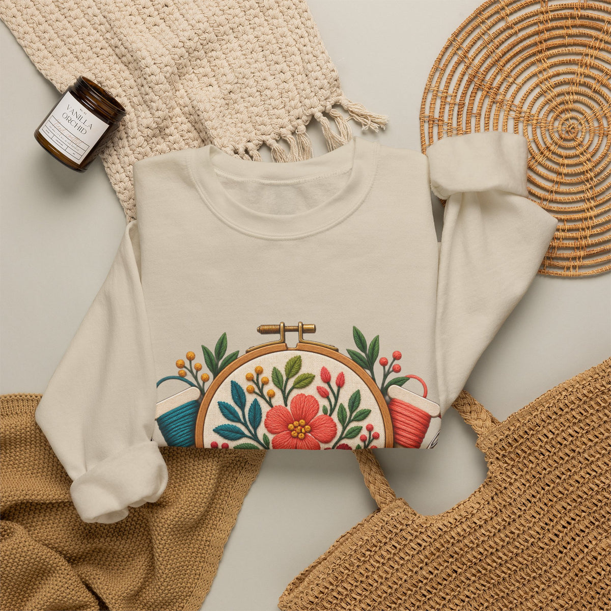 Botanical Embroidery Workshop Sweatshirt