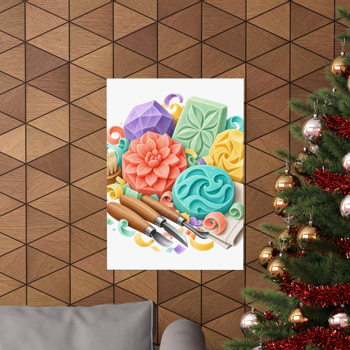 Colorful Soap Carving Workshop Poster