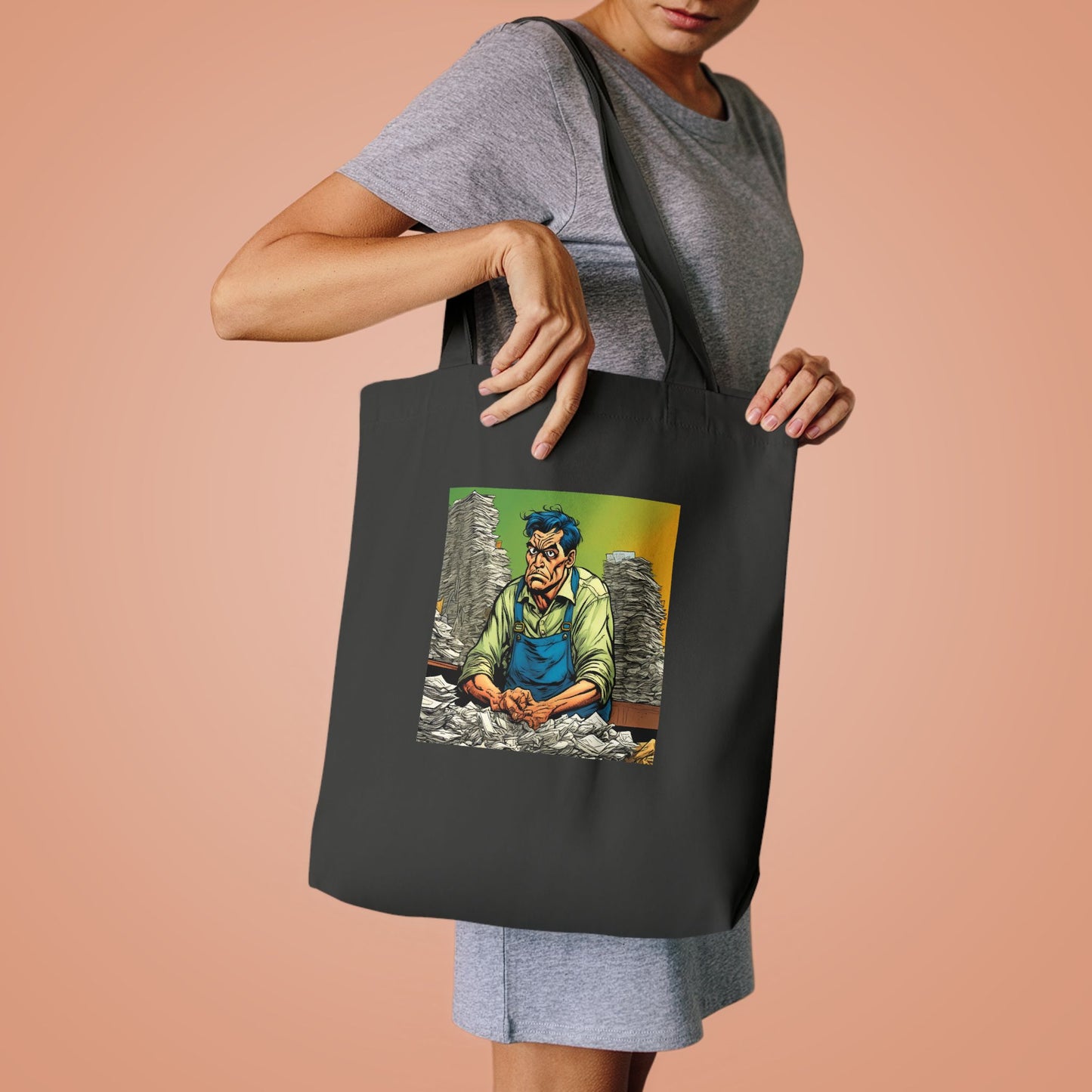 Paperwork Chaos Desk Worker Funny Office Art Tote Bag
