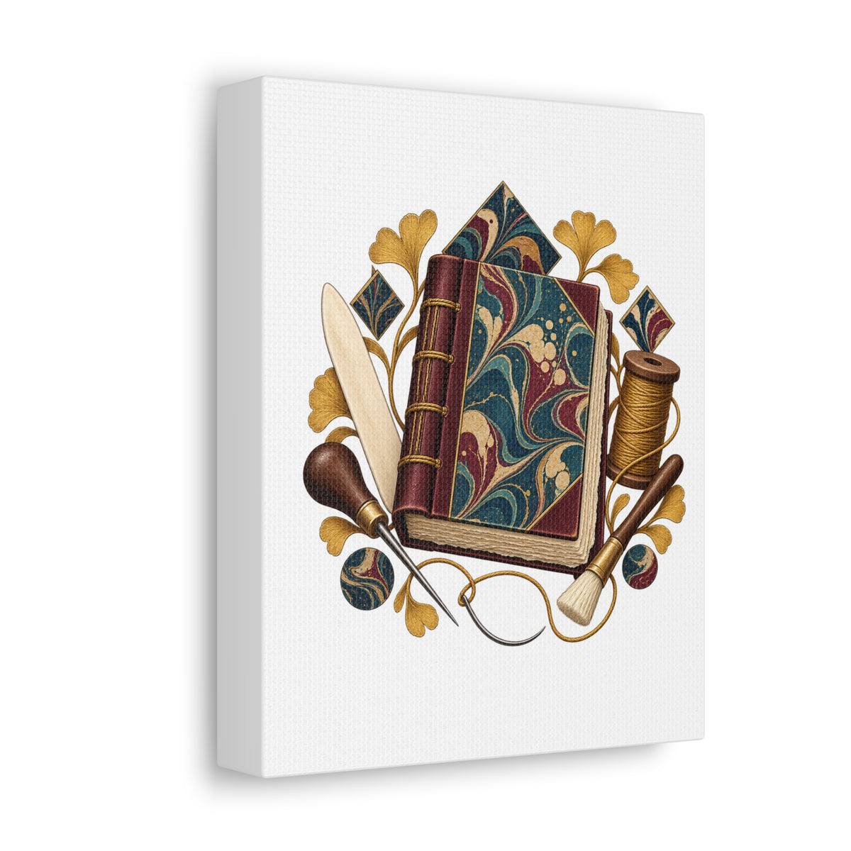 Traditional Marbled Bookbinding Workshop Canvas