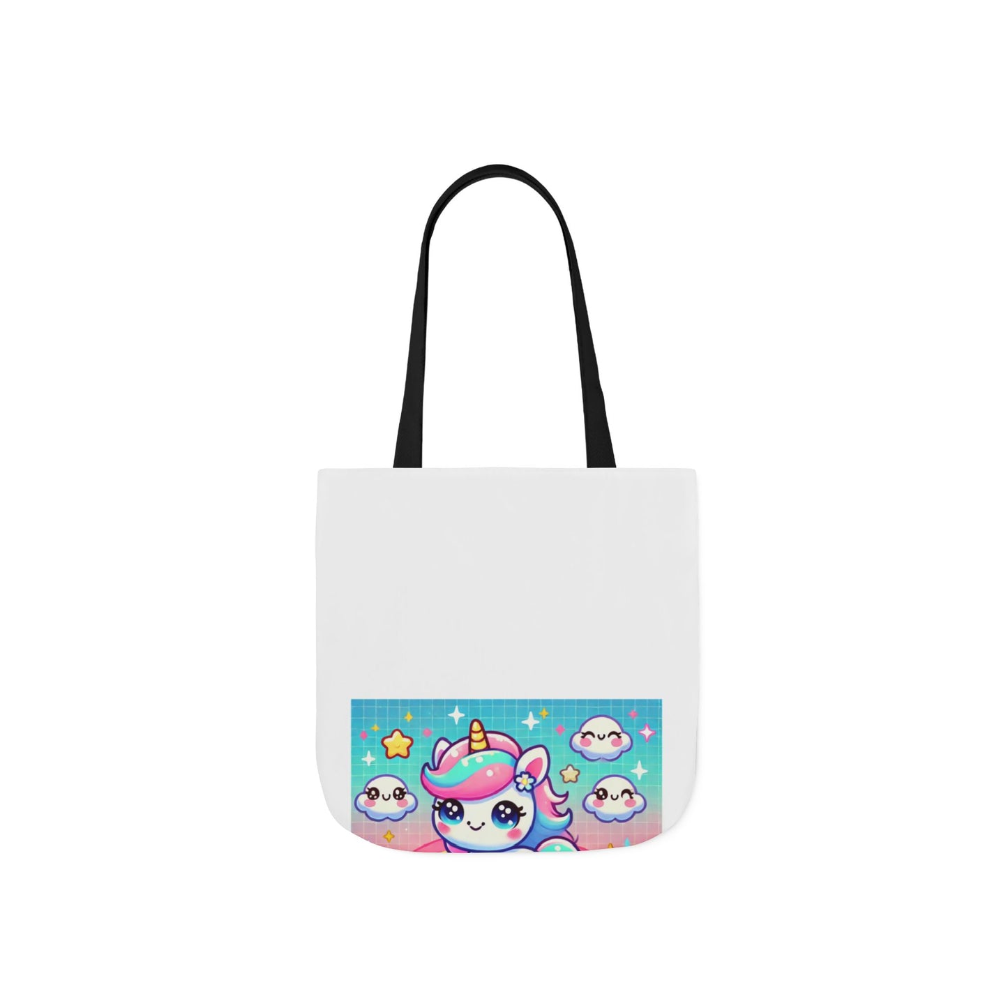 Pastel Rainbow Unicorn Cloud Kawaii Canvas Tote Bag