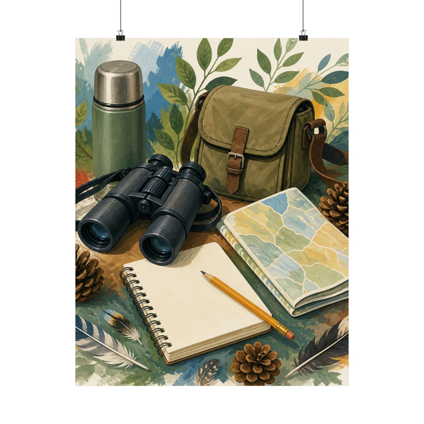 Peaceful Birdwatching Hobby Art Poster