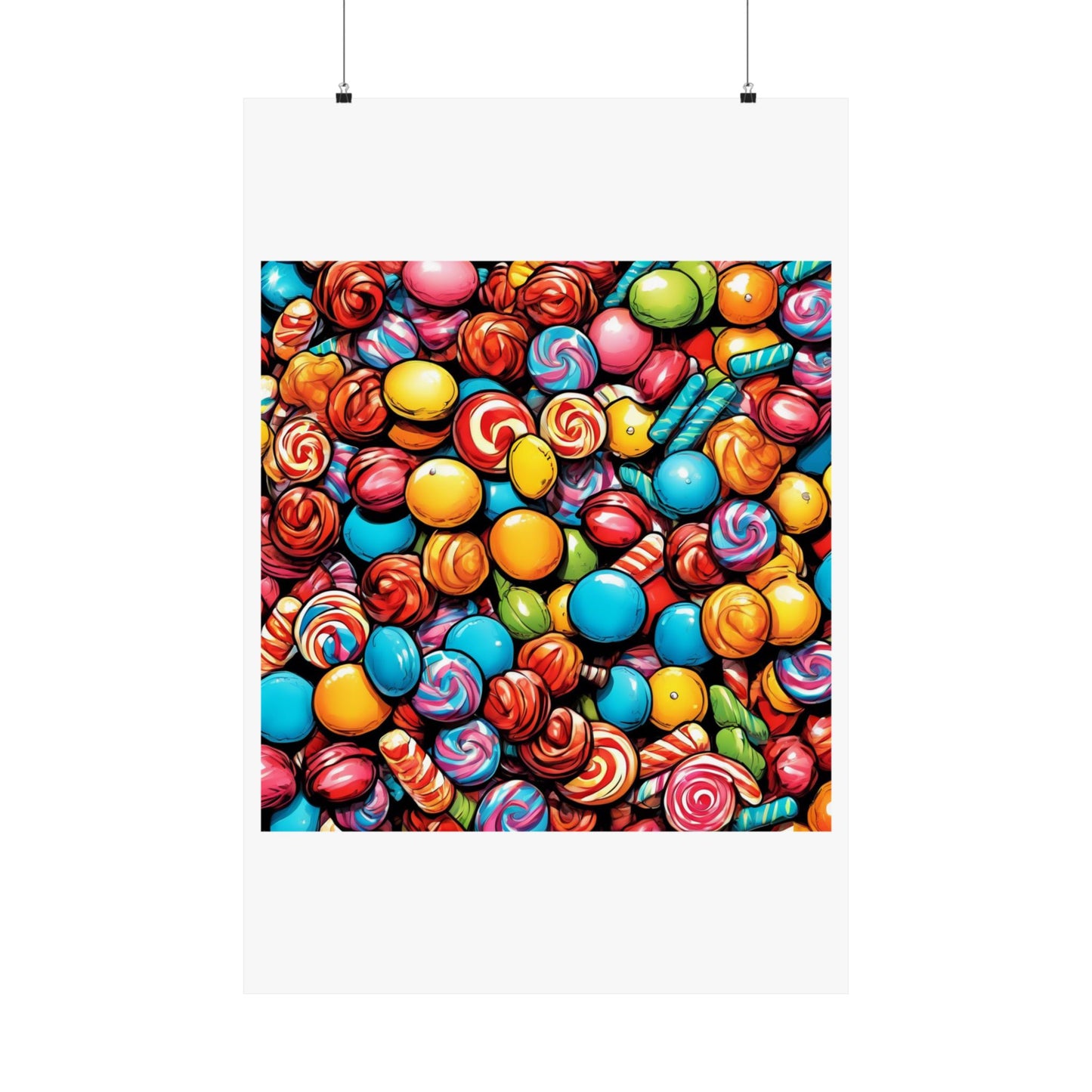 Colorful Candy Pattern Sweets Gift Art Poster