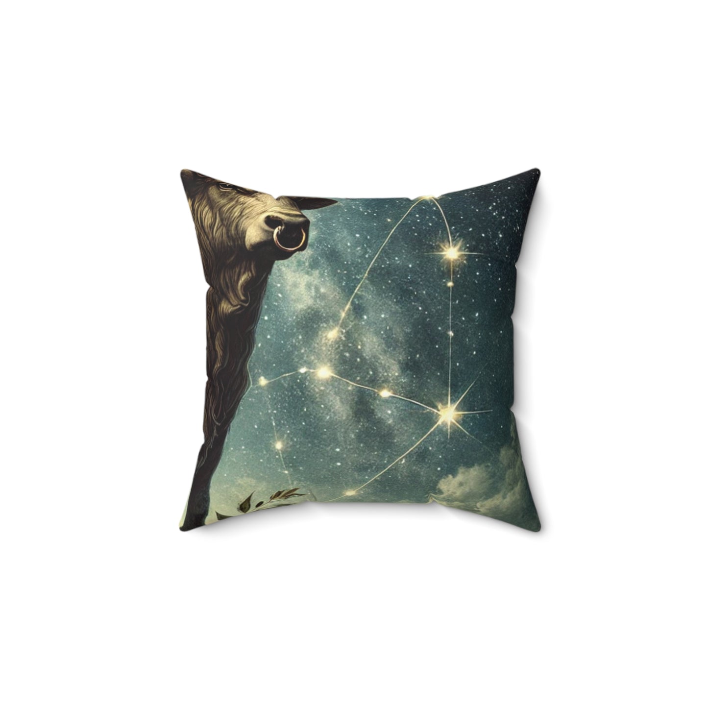 Taurus Bull Constellation Celestial Decorative Pillow