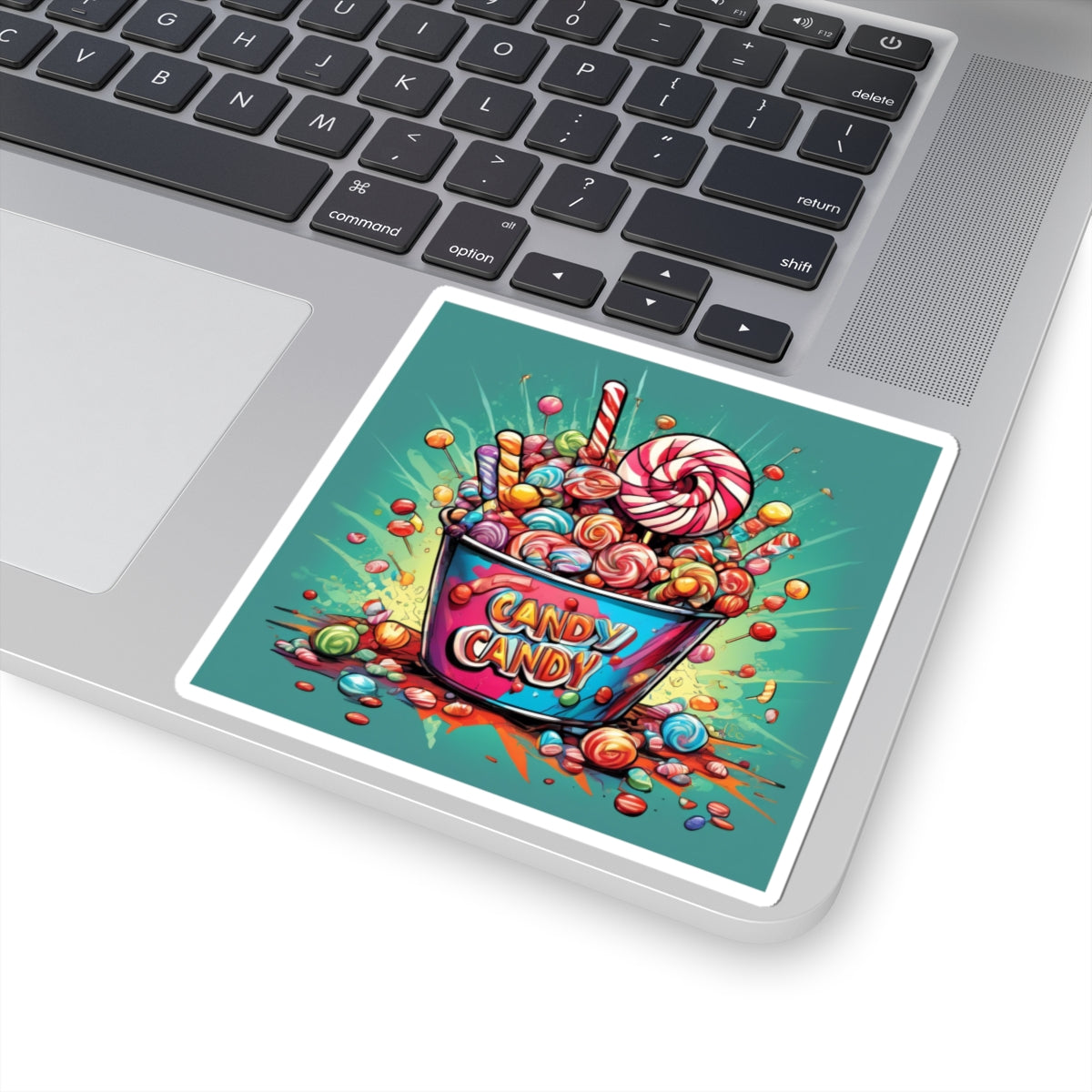 Holiday Candy Bucket Sweets Gift Art Sticker