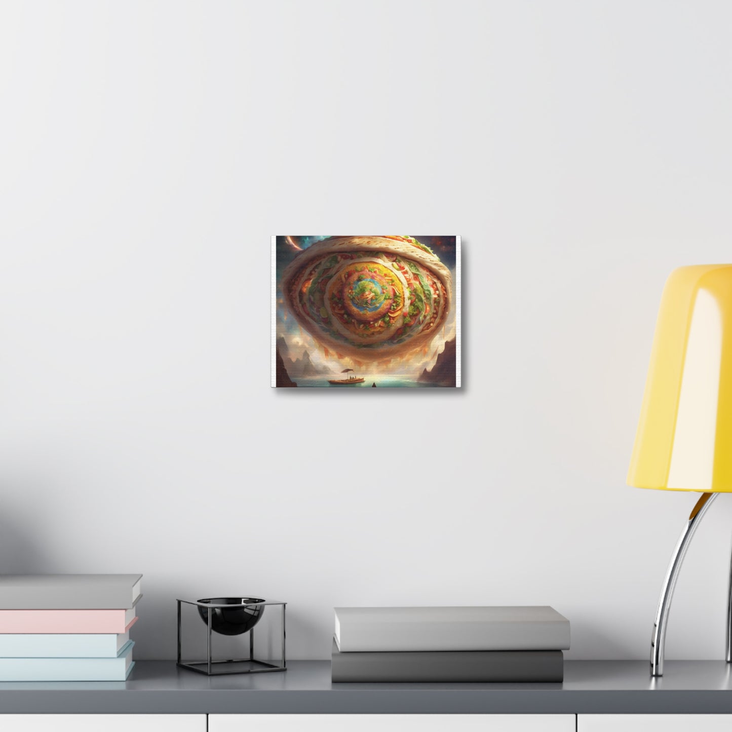 Cosmic Taco Portal Surreal Food Fantasy Art Canvas