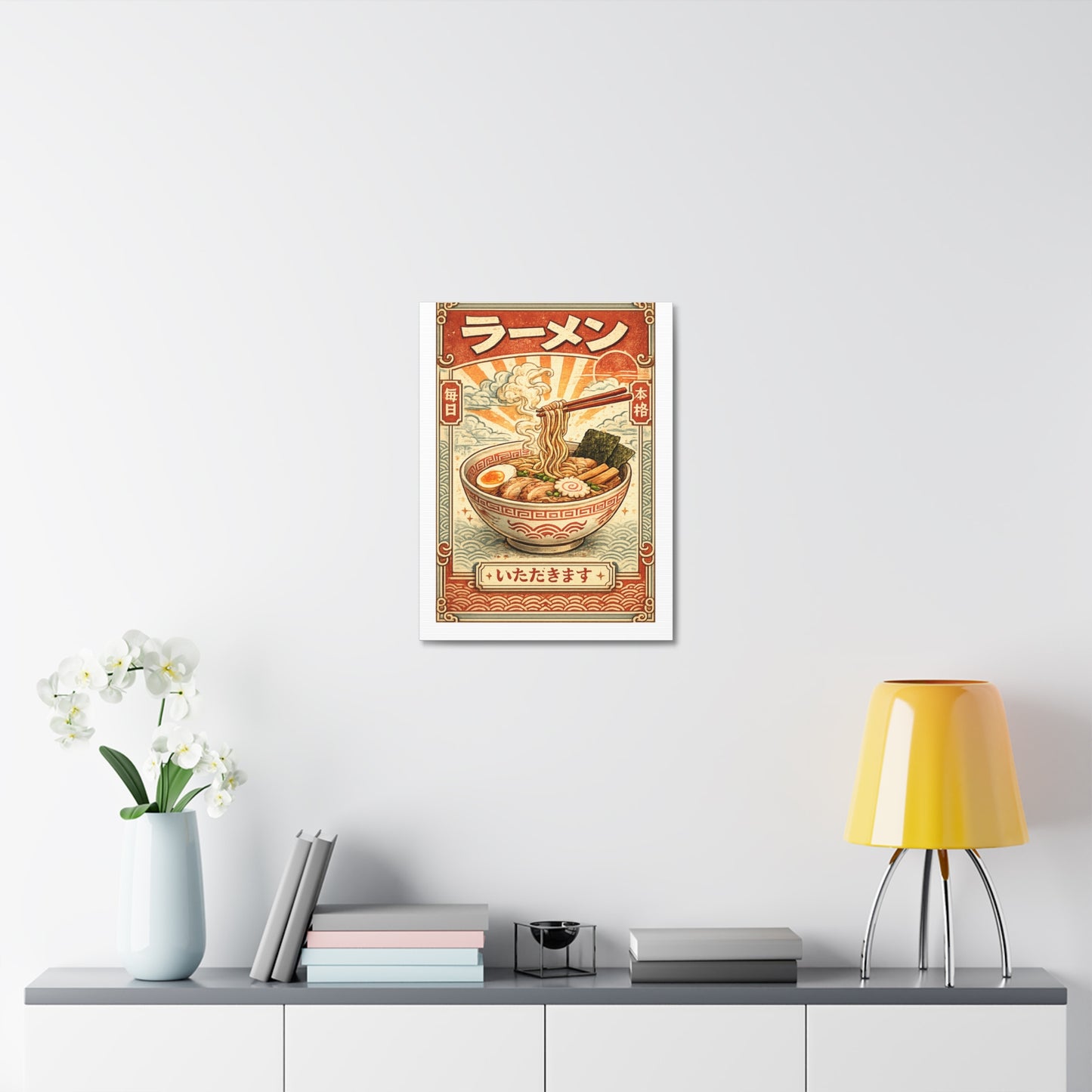 Vintage Ramen Bowl Japanese Food Canvas Art