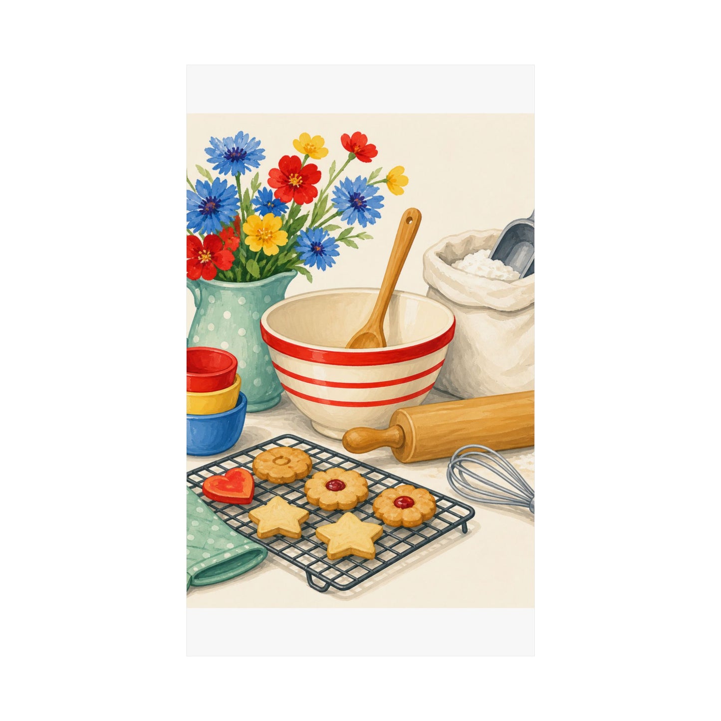 Cheerful Home Baking Hobby Poster