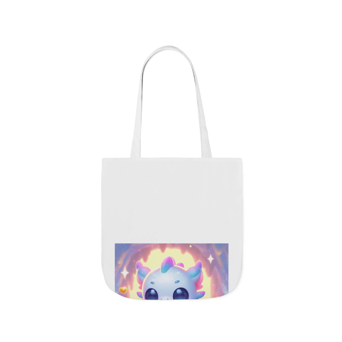 Pastel Treasure Dragon Kawaii Fantasy Canvas Tote Bag